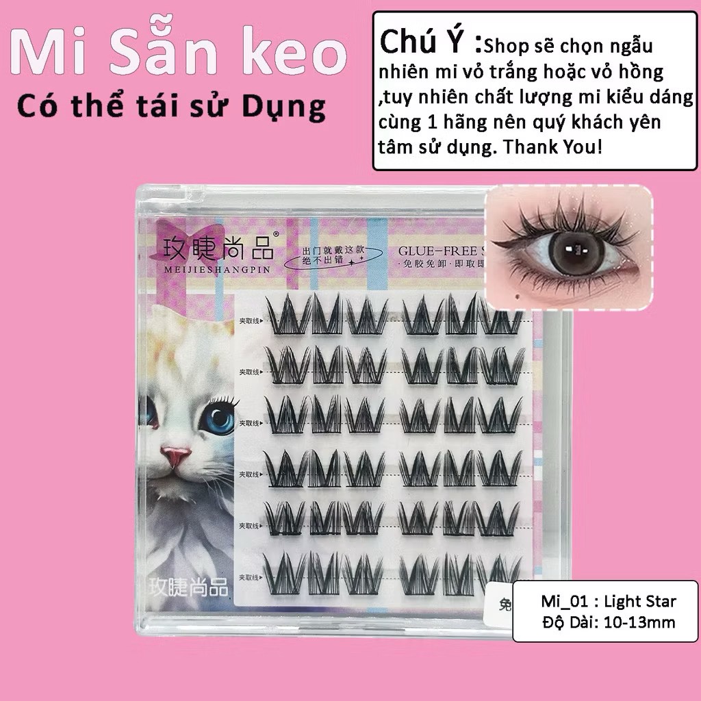 Mi Mèo 6 Hàng Sẵn Keo (Mã Số)