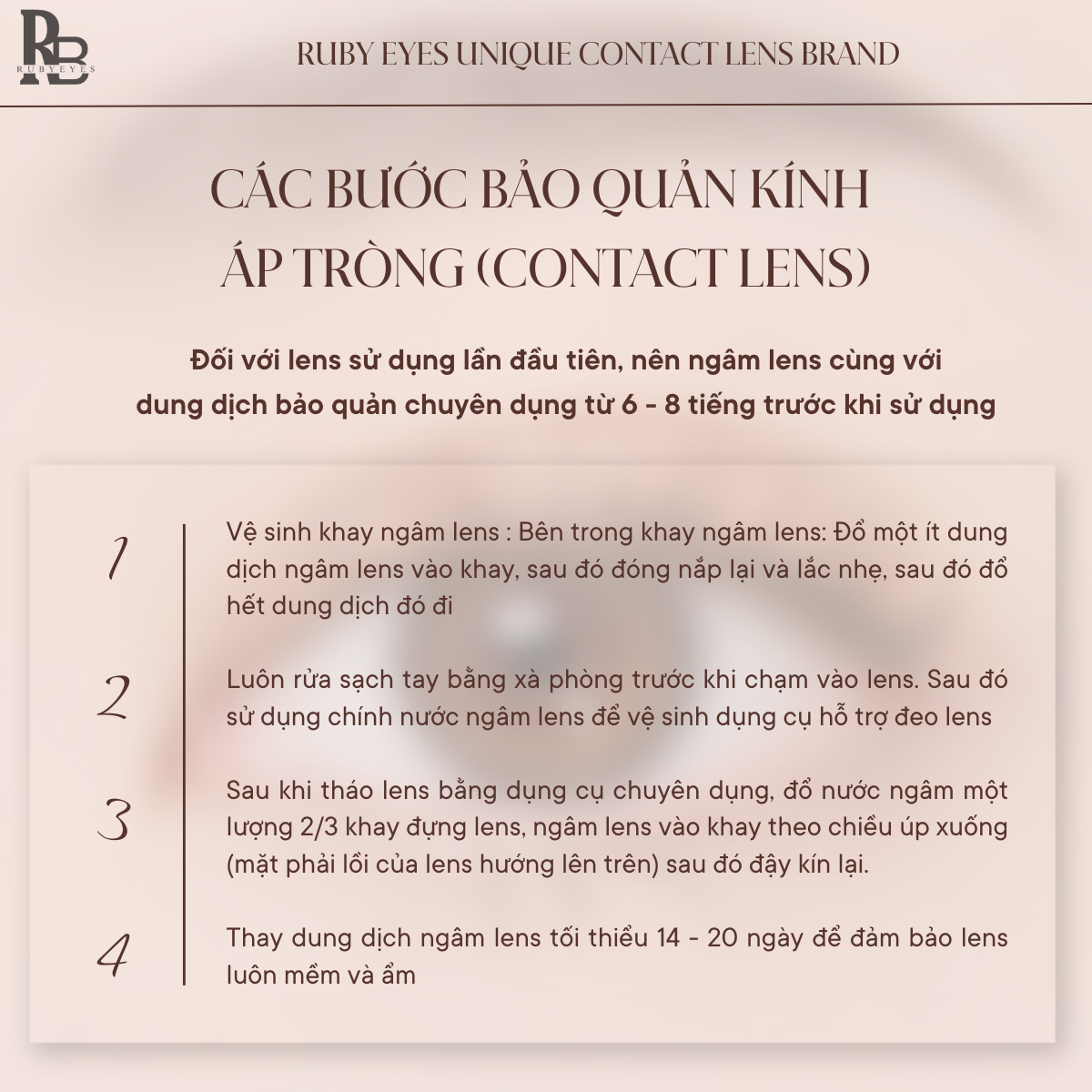 Kính Áp Tròng RUBYEYES Màu Nâu Only Choco Full 0-5 Độ