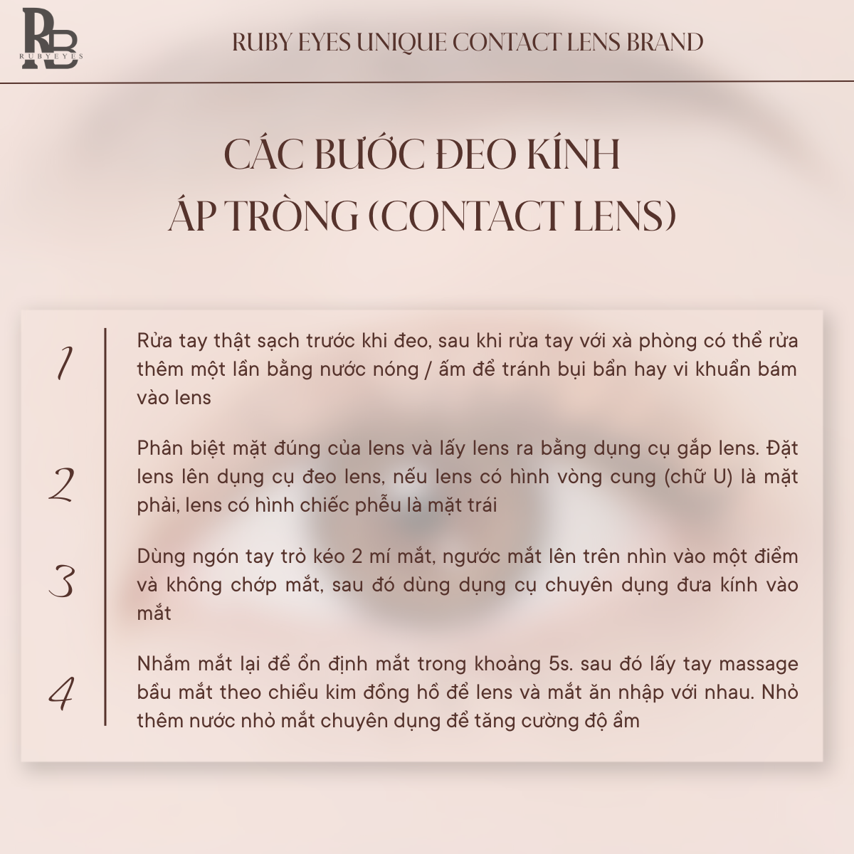 Kính Áp Tròng RUBYEYES Màu Nâu Only Choco Full 0-5 Độ