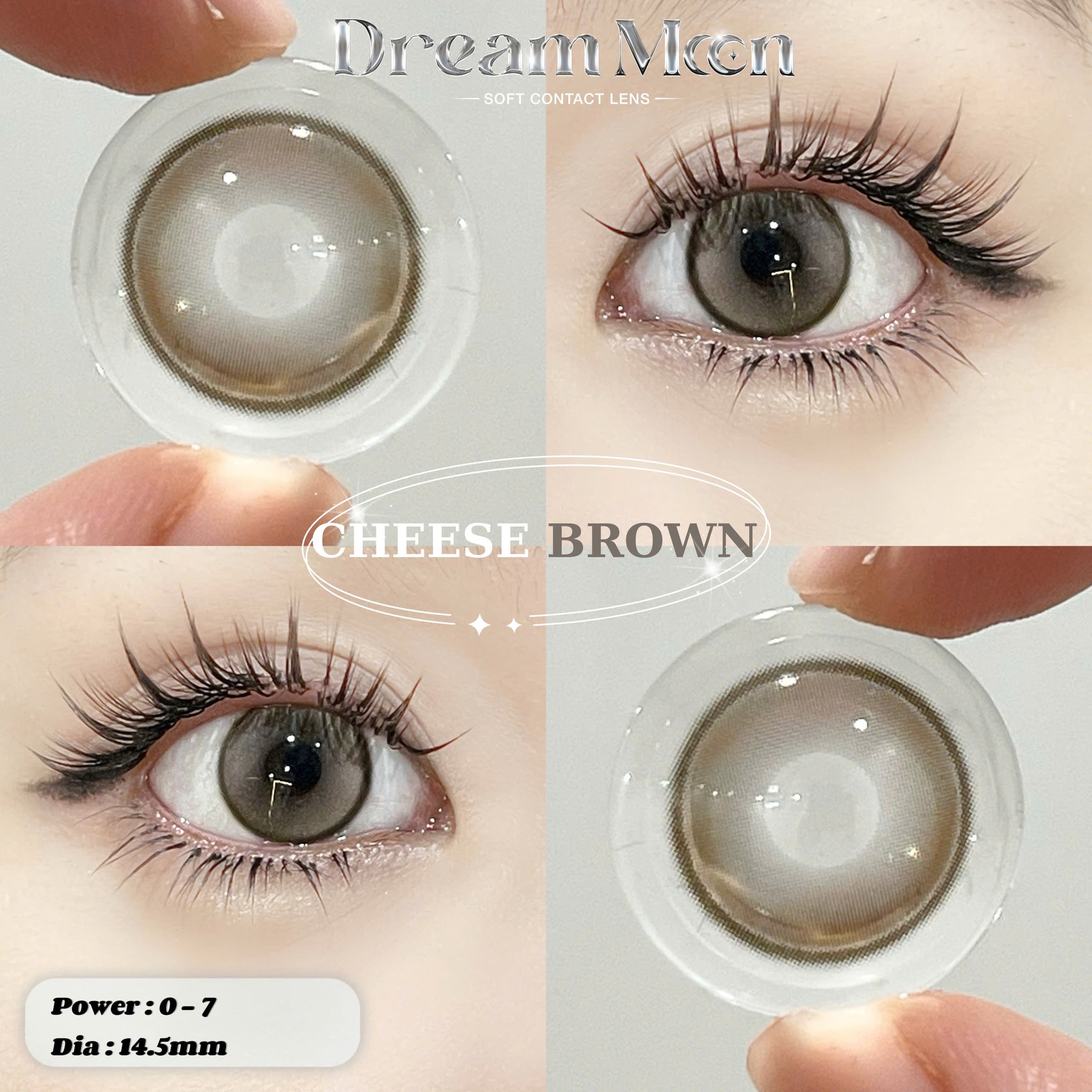 Kính Áp Tròng Dreamoon Màu Nâu Cheese Brown