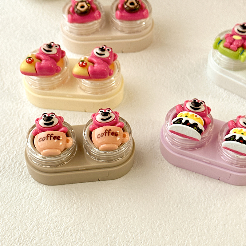 Khay Đựng Lens Charm Họa Tiết Lotso Dễ Thương
