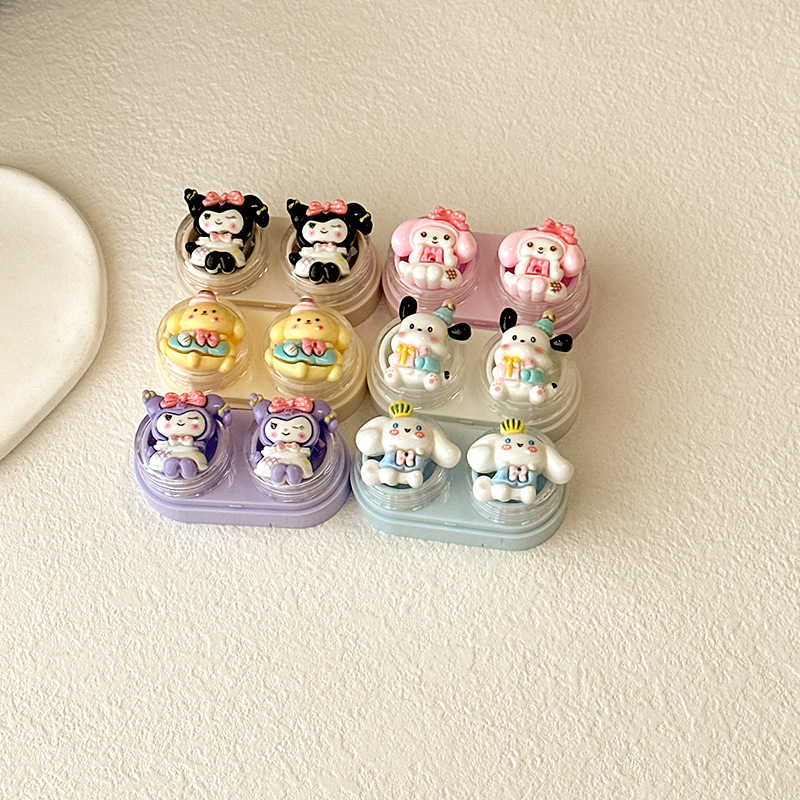 Khay Đựng Lens Họa Tiết Charm Kuromi