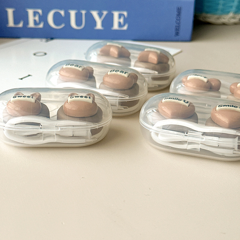 Khay Lens Trong Suốt Họa Tiết Gấu, Thỏ, Sao Dễ Thương