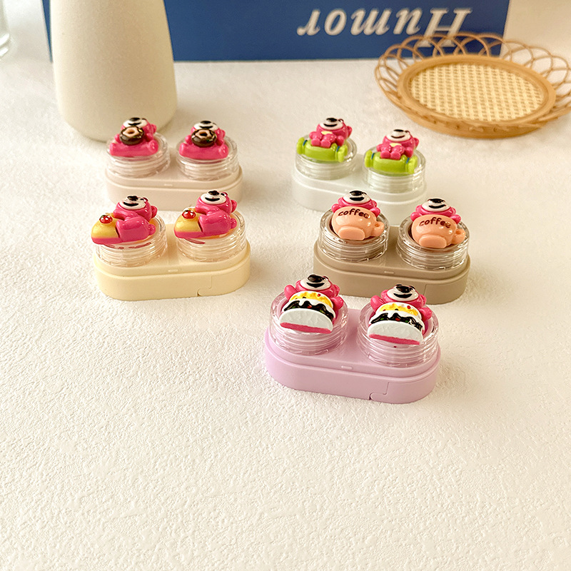 Khay Đựng Lens Charm Họa Tiết Lotso Dễ Thương