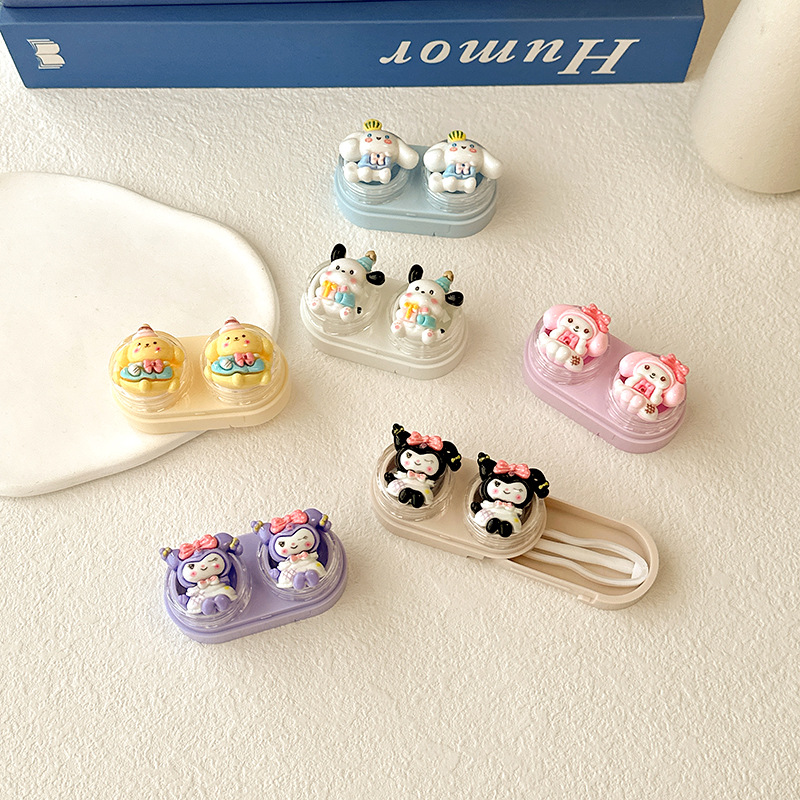 Khay Đựng Lens Họa Tiết Charm Kuromi