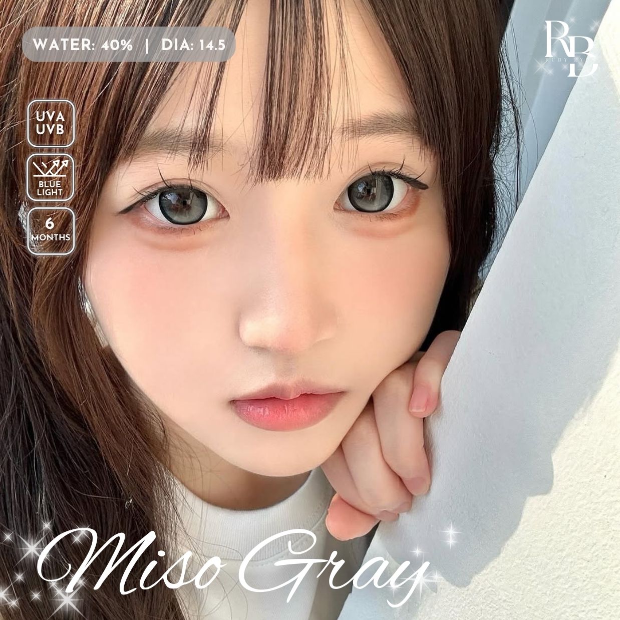 Kính Áp Tròng QUEEN VISION Màu Xám Miso Gray