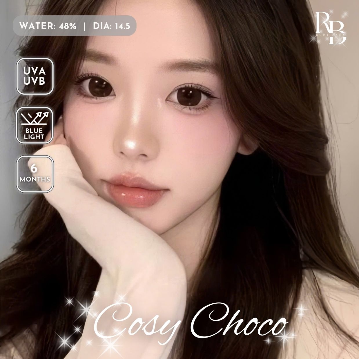 Kính Áp Tròng Màu Nâu Đen Cosy Choco