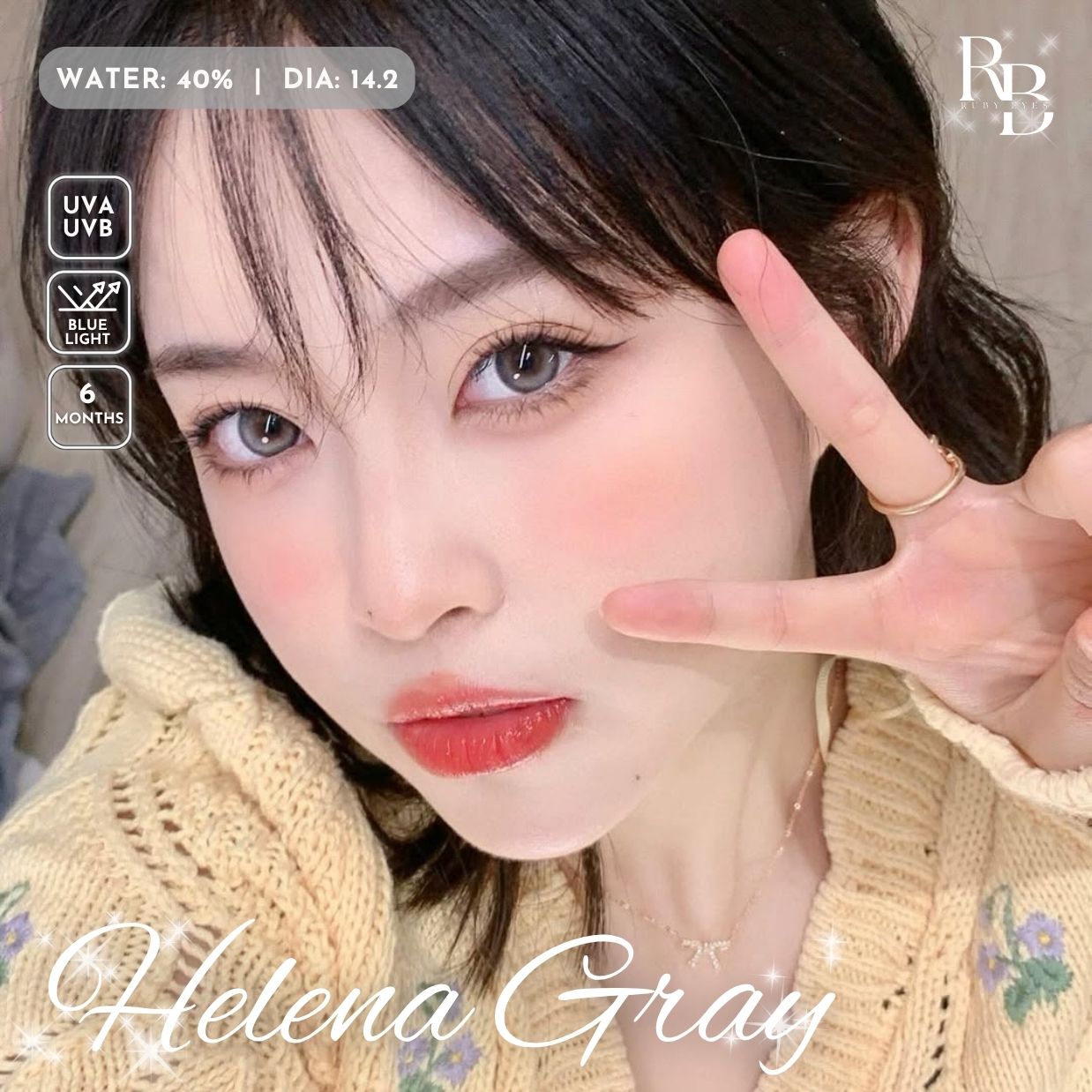 Kính Áp Tròng Dreamoon Màu Xám Helena Gray