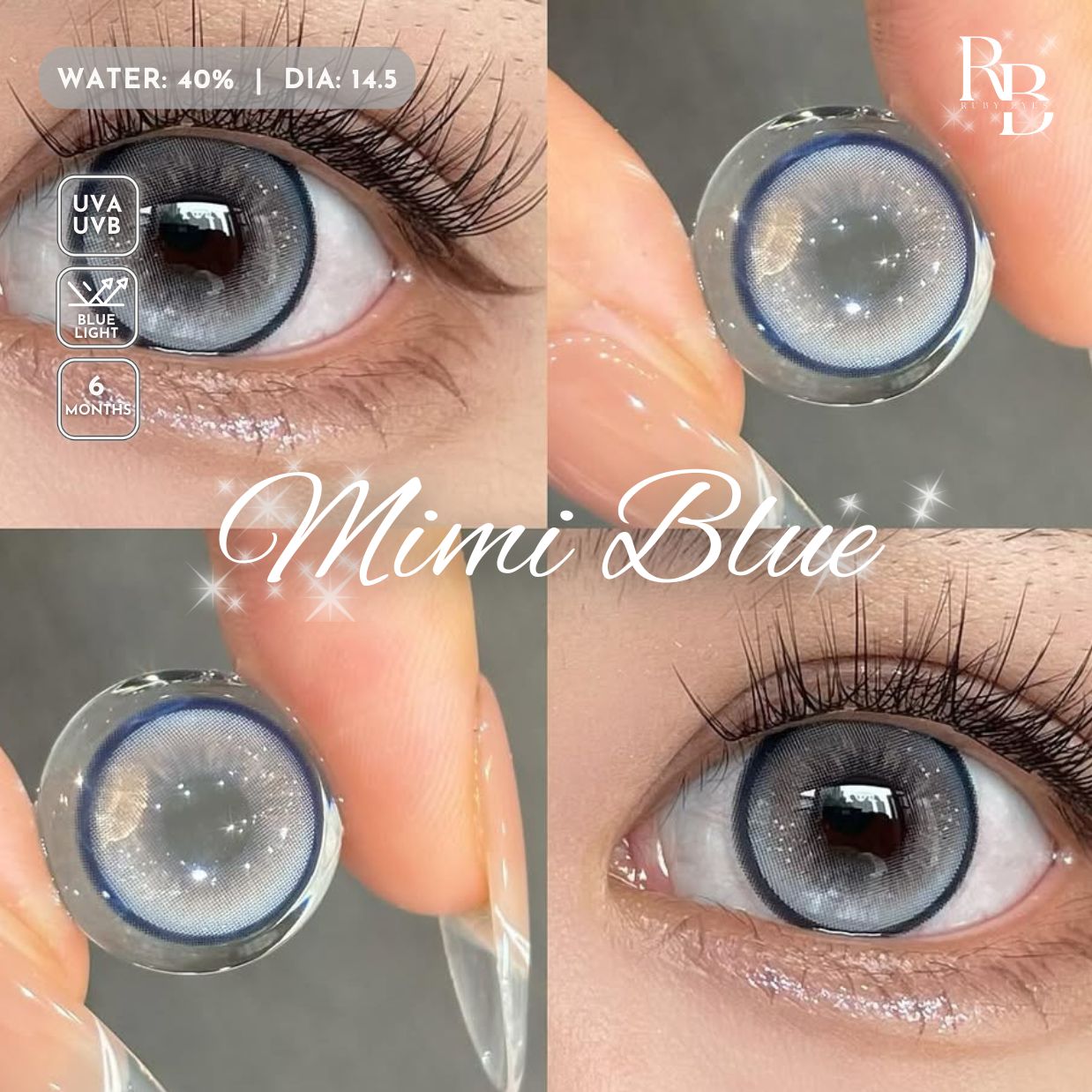 Kính Áp Tròng Dreamoon Màu Xanh Mimi Blue