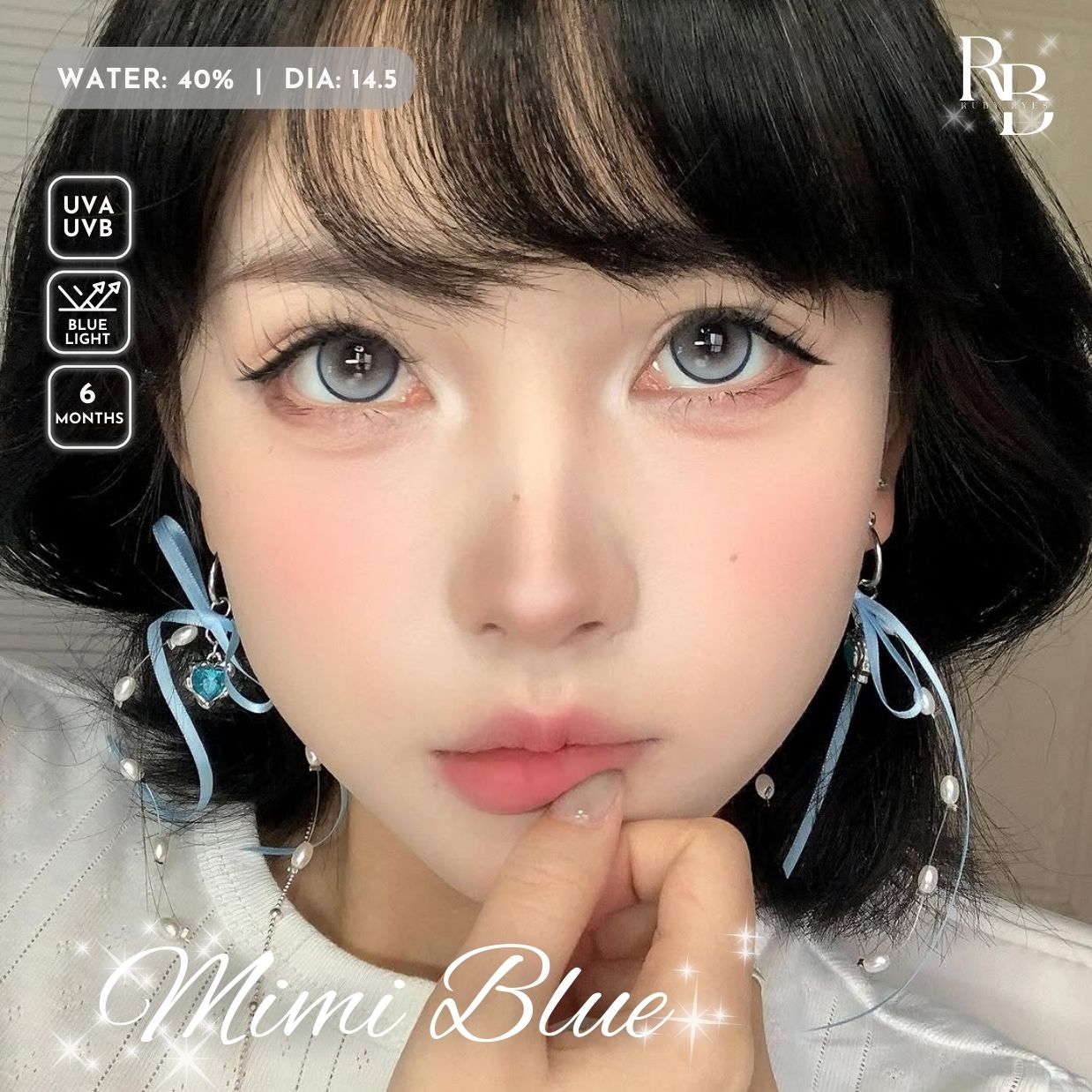 Kính Áp Tròng Dreamoon Màu Xanh Mimi Blue