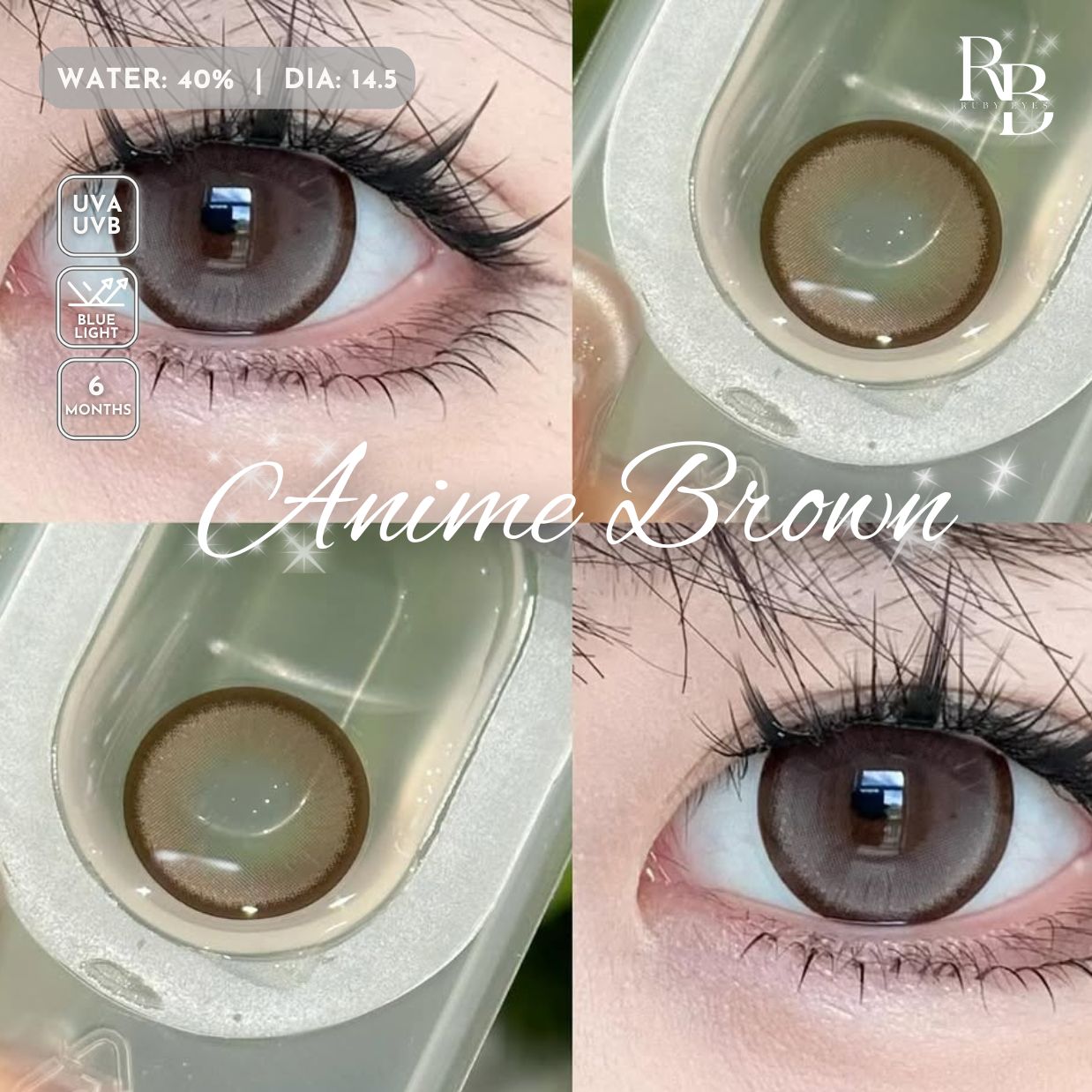 Kính Áp Tròng Dreamoon Màu Nâu Anime Brown