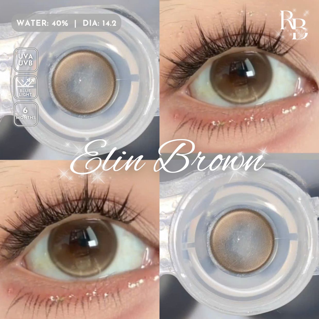 Kính Áp Tròng Dreamoon Màu Nâu Elin Brown