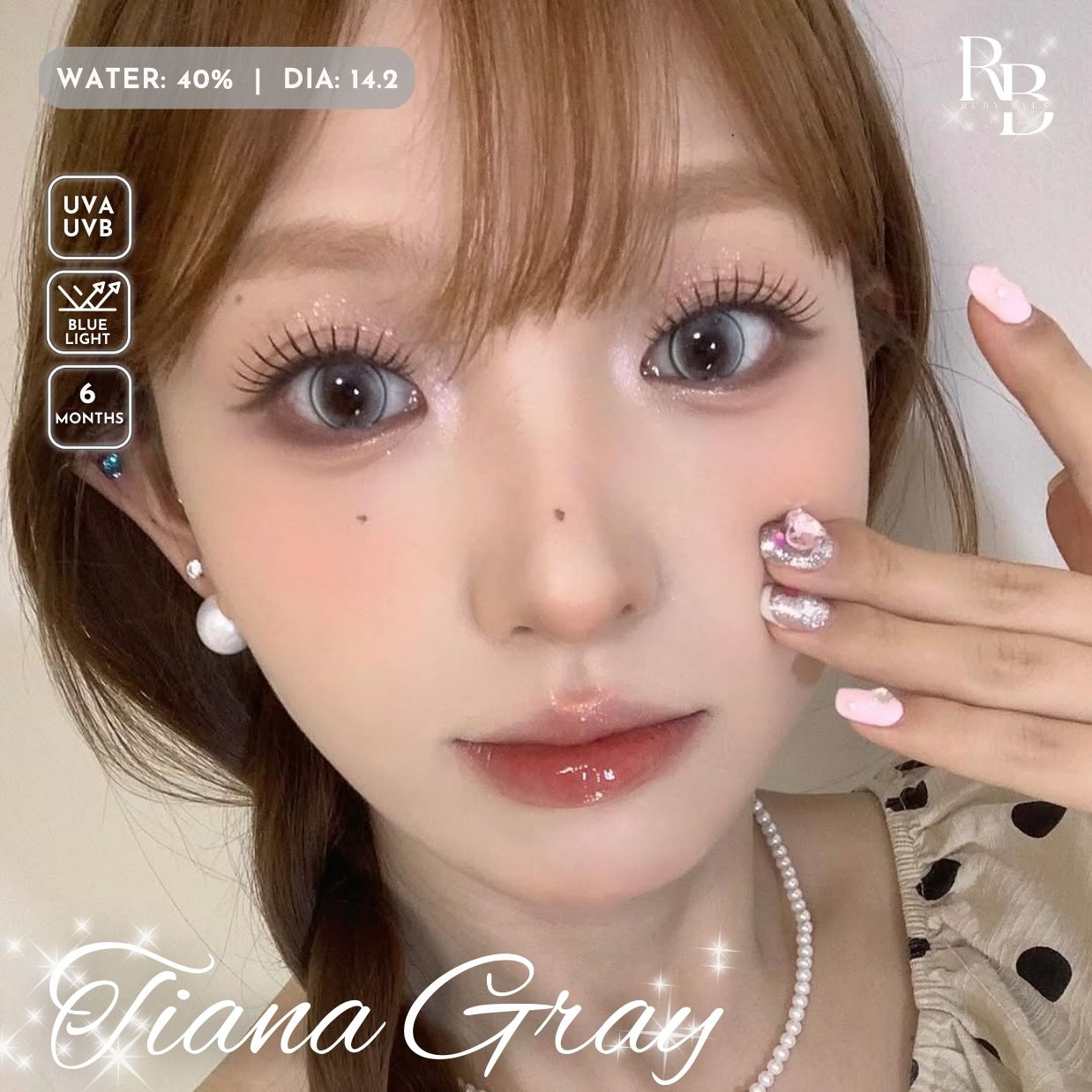 Kính Áp Tròng Dreamoon Màu Xám Tiana Gray