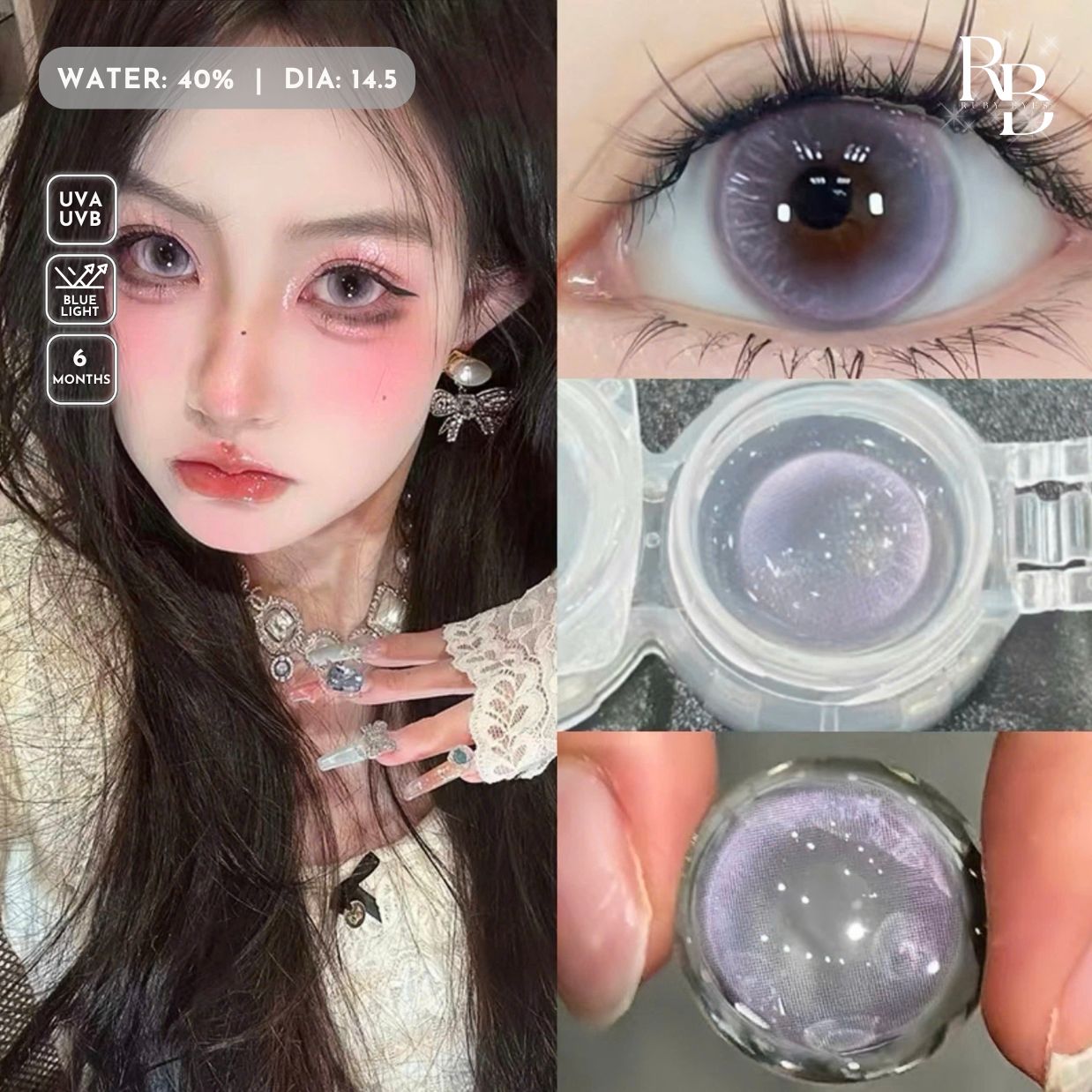 Kính Áp Tròng Màu Tím E686 Violet