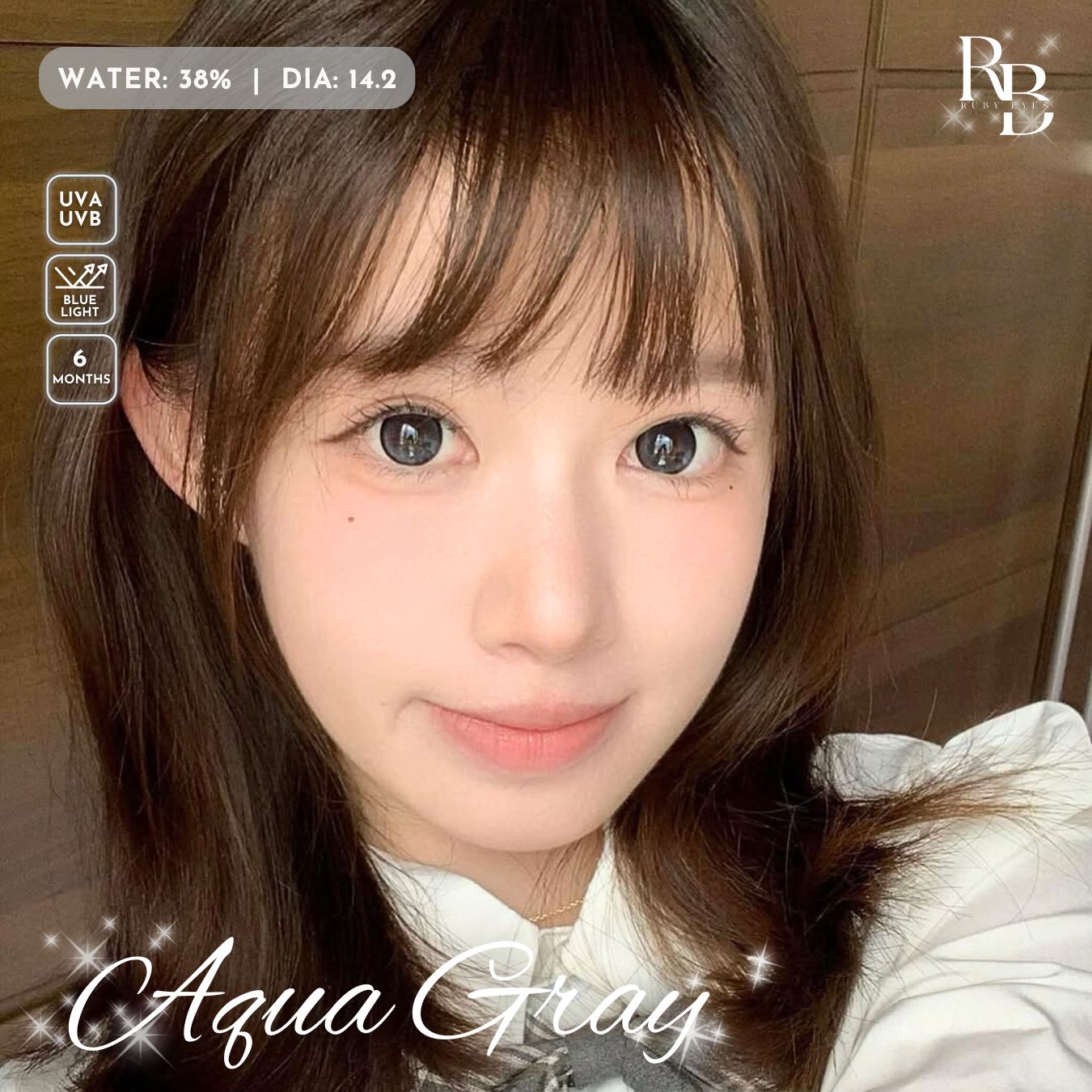 Kính Áp Tròng Dreamoon Màu Xám Aqua Gray 14.2mm