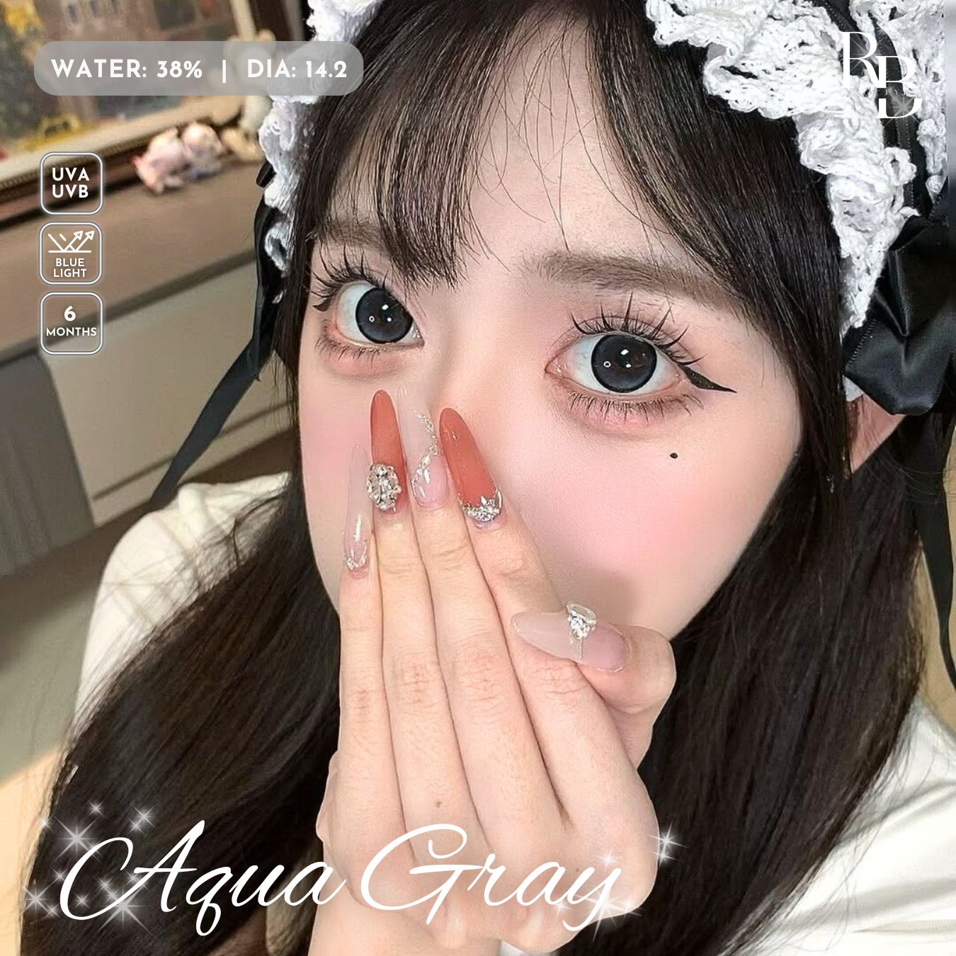 Kính Áp Tròng Dreamoon Màu Xám Aqua Gray 14.2mm