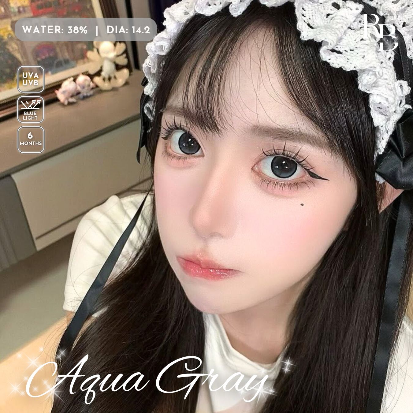 Kính Áp Tròng Dreamoon Màu Xám Aqua Gray 14.2mm