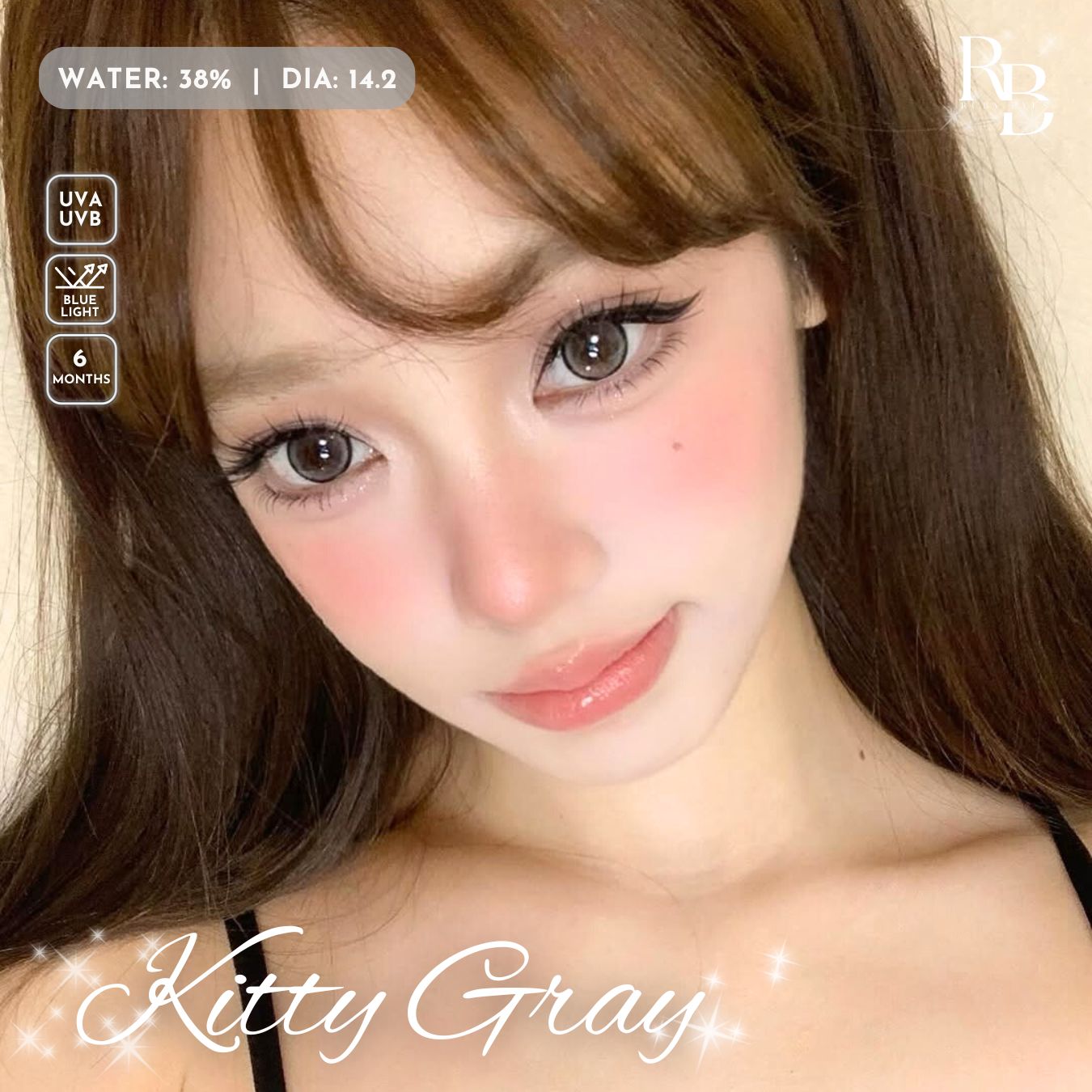 Kính Áp Tròng Dreamoon Màu Xám Kitty Gray 14.5mm