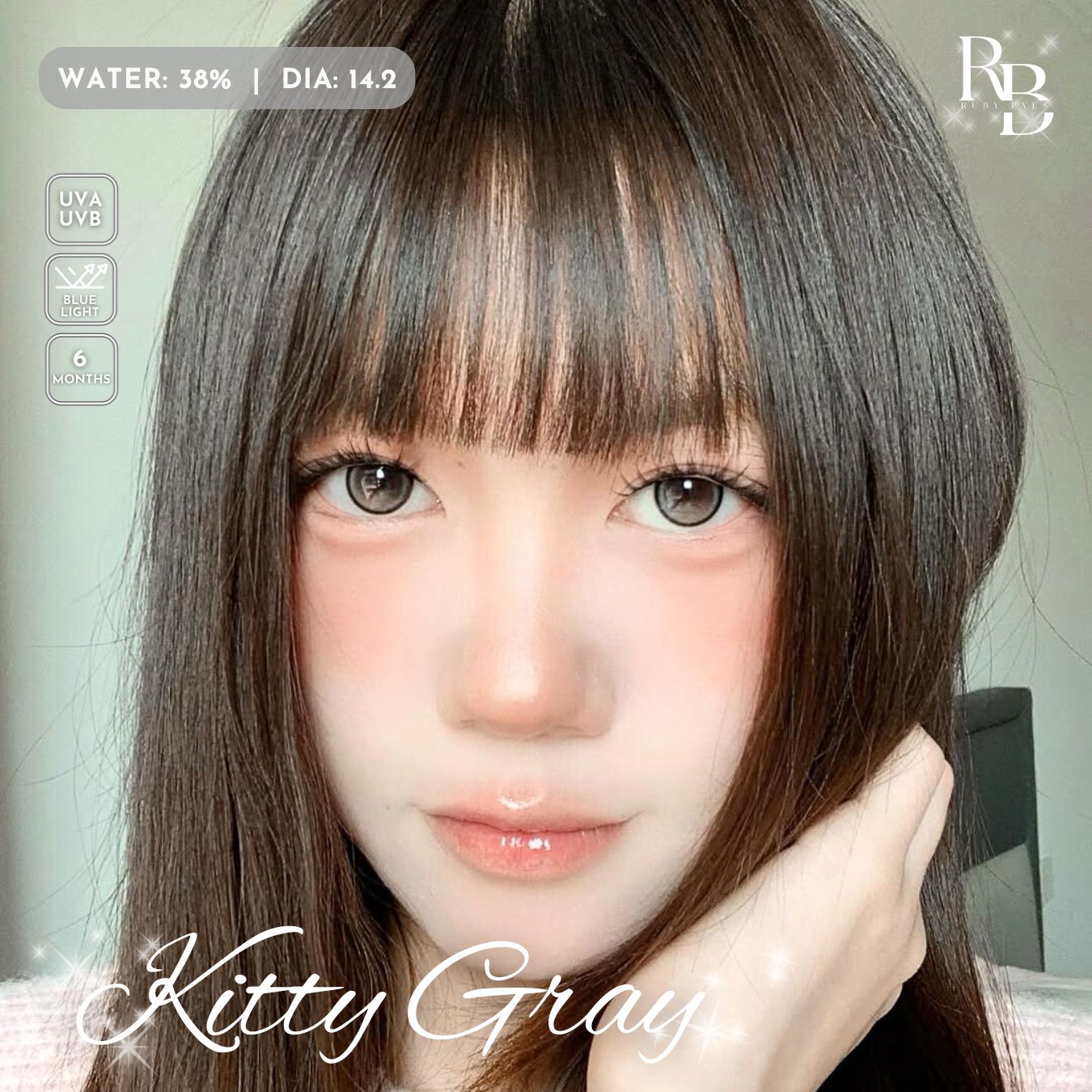 Kính Áp Tròng Dreamoon Màu Xám Kitty Gray 14.5mm