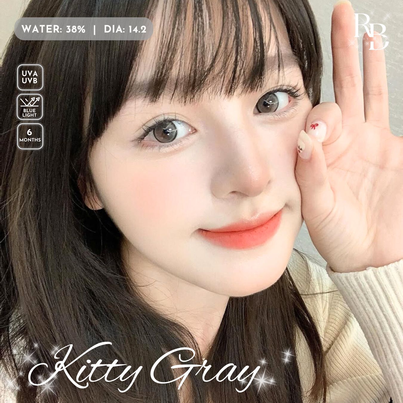 Kính Áp Tròng Dreamoon Màu Xám Kitty Gray 14.5mm
