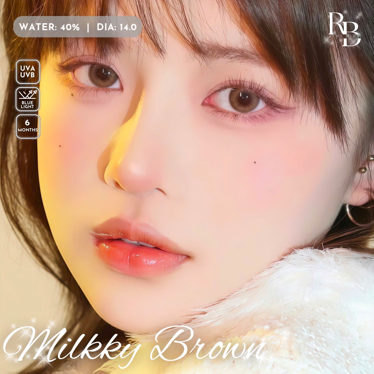 Kính Áp Tròng Màu Nâu Milkky Brown
