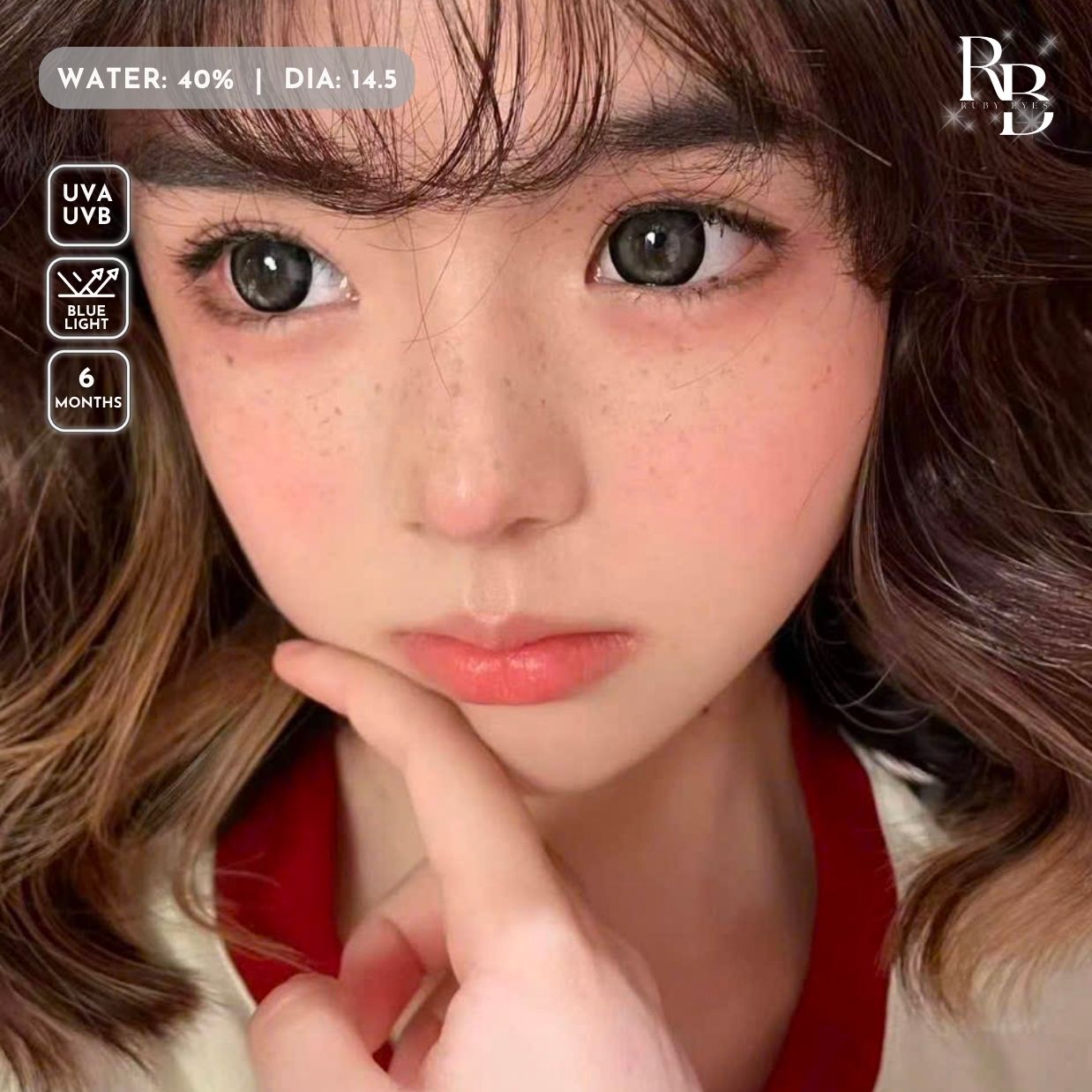 Kính Áp Tròng Màu Xám Đen FC388