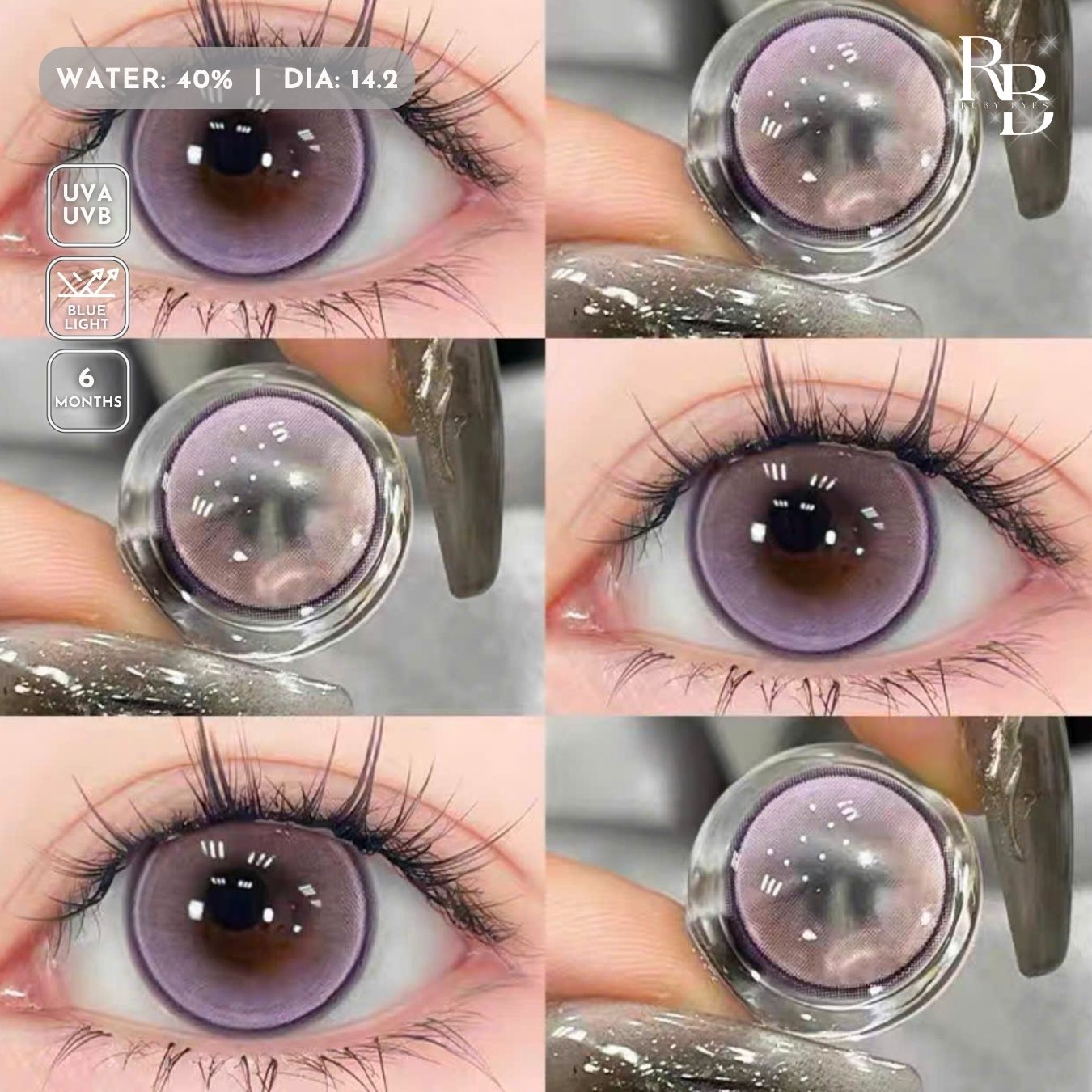 Kính Áp Tròng Màu Tín Glaz Purple 14.2mm