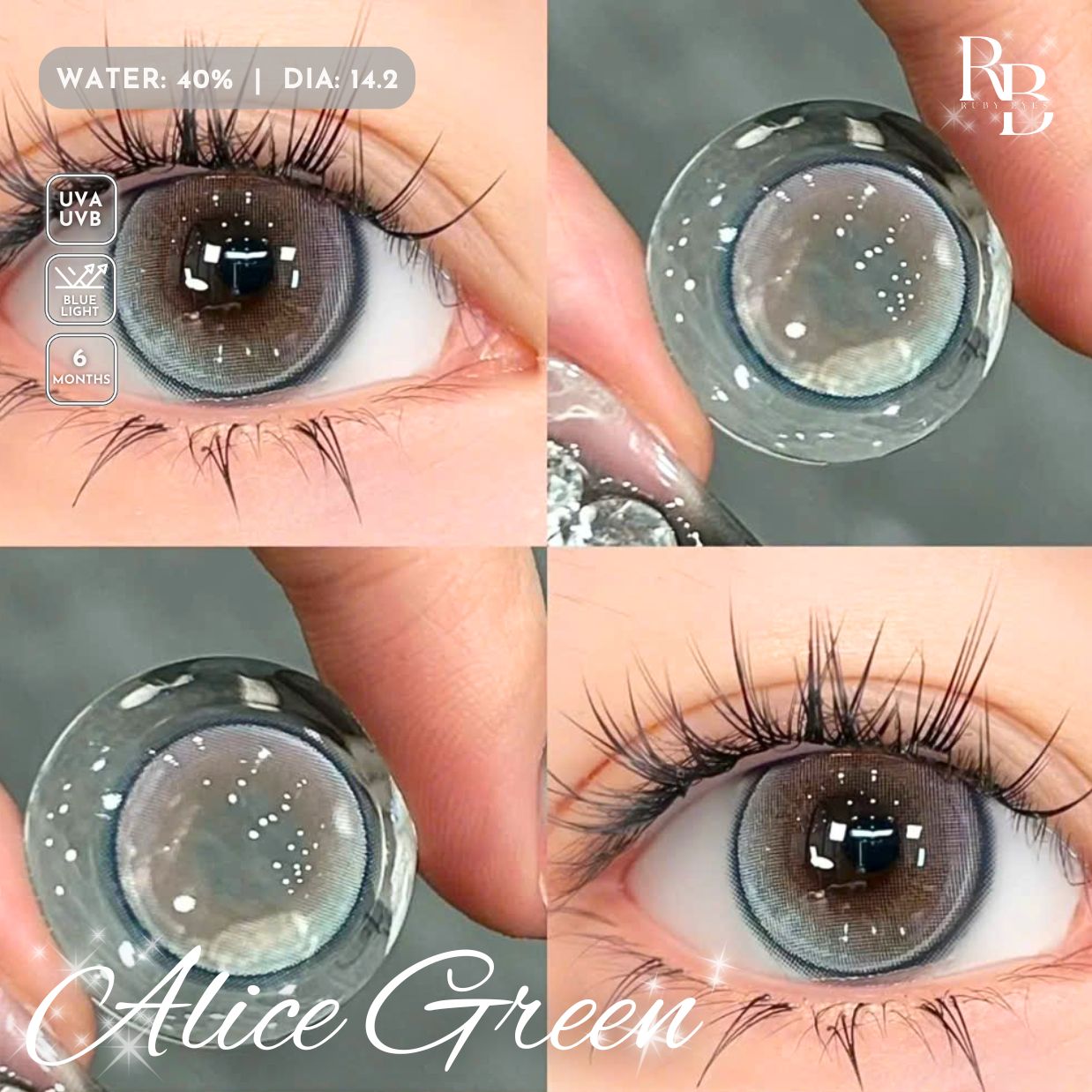 Kính Áp Tròng Màu Xanh Alice Green