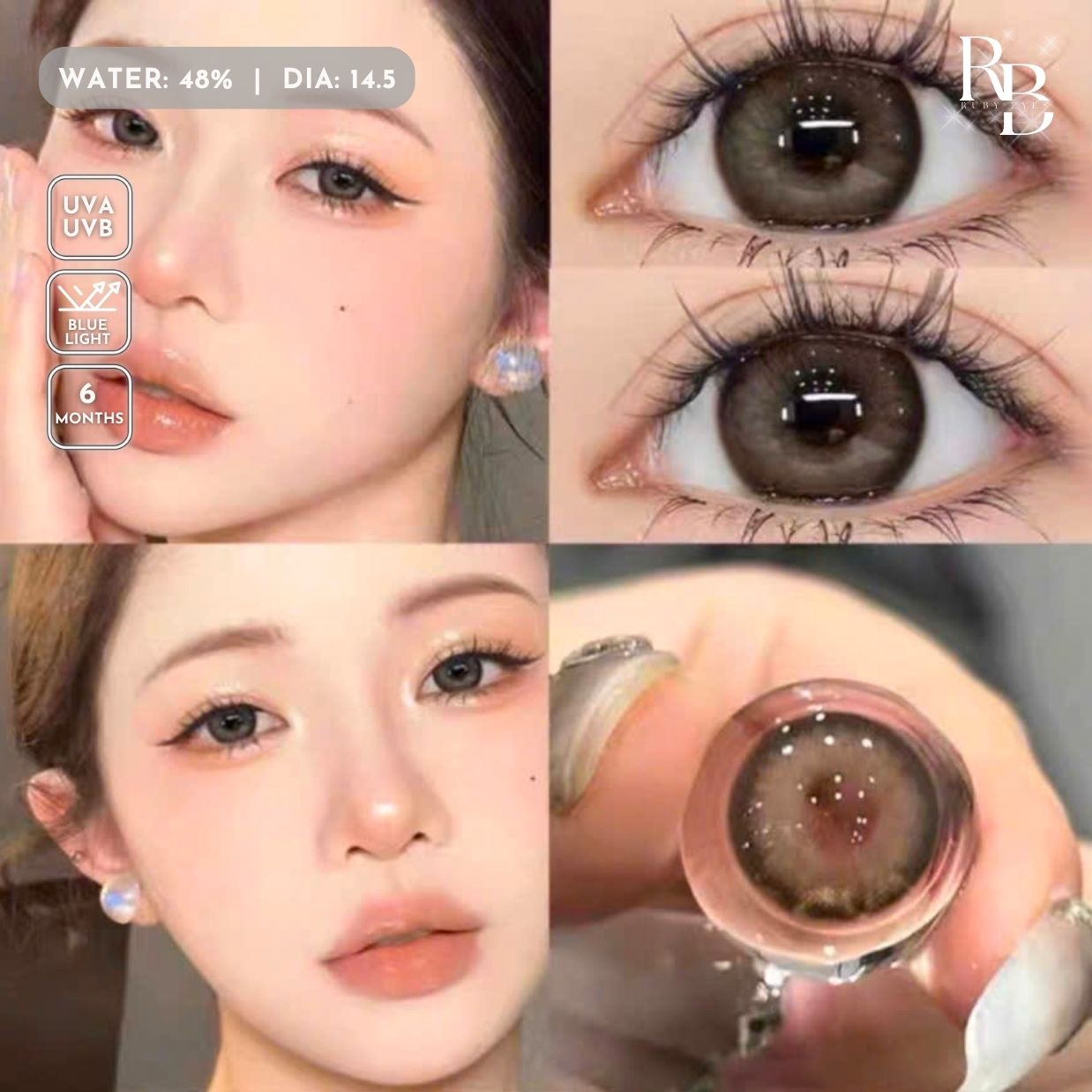 Kính Áp Tròng Màu Nâu Mira Brown