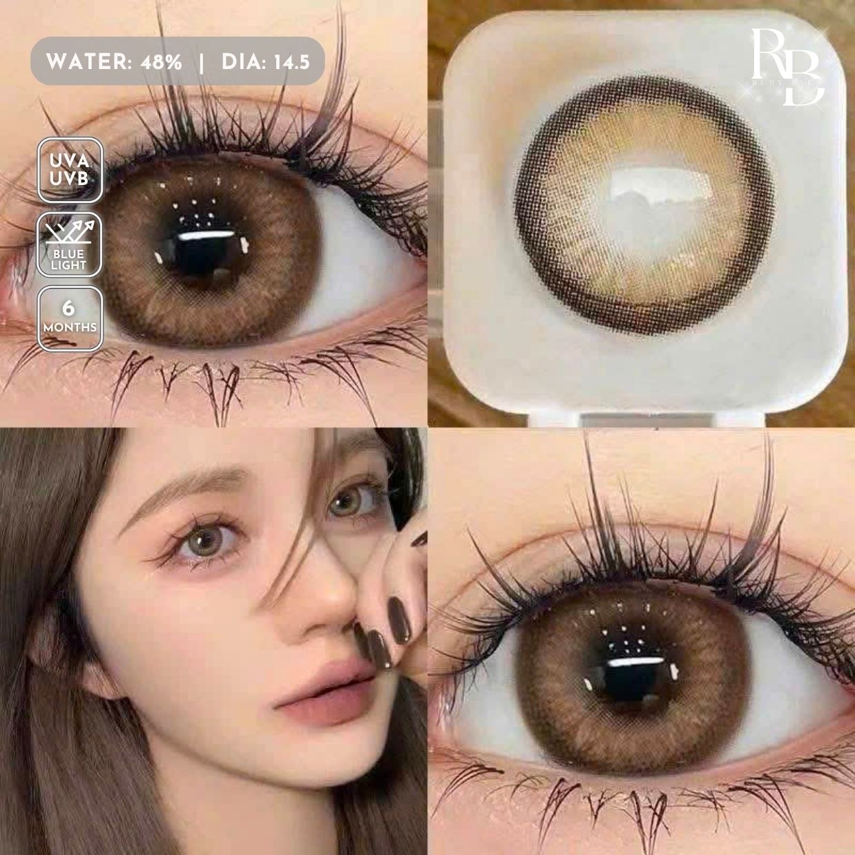 Kính Áp Tròng Màu Nâu Mira Brown
