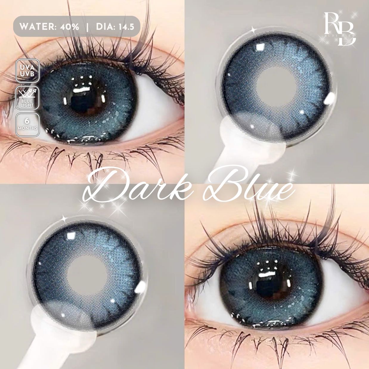 Kính Áp Tròng Màu Xanh Dark Blue