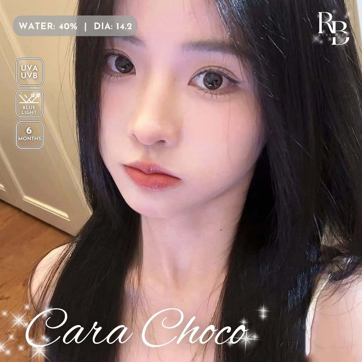 Kính Áp Tròng QUEEN VISION Màu Nâu Cara Choco