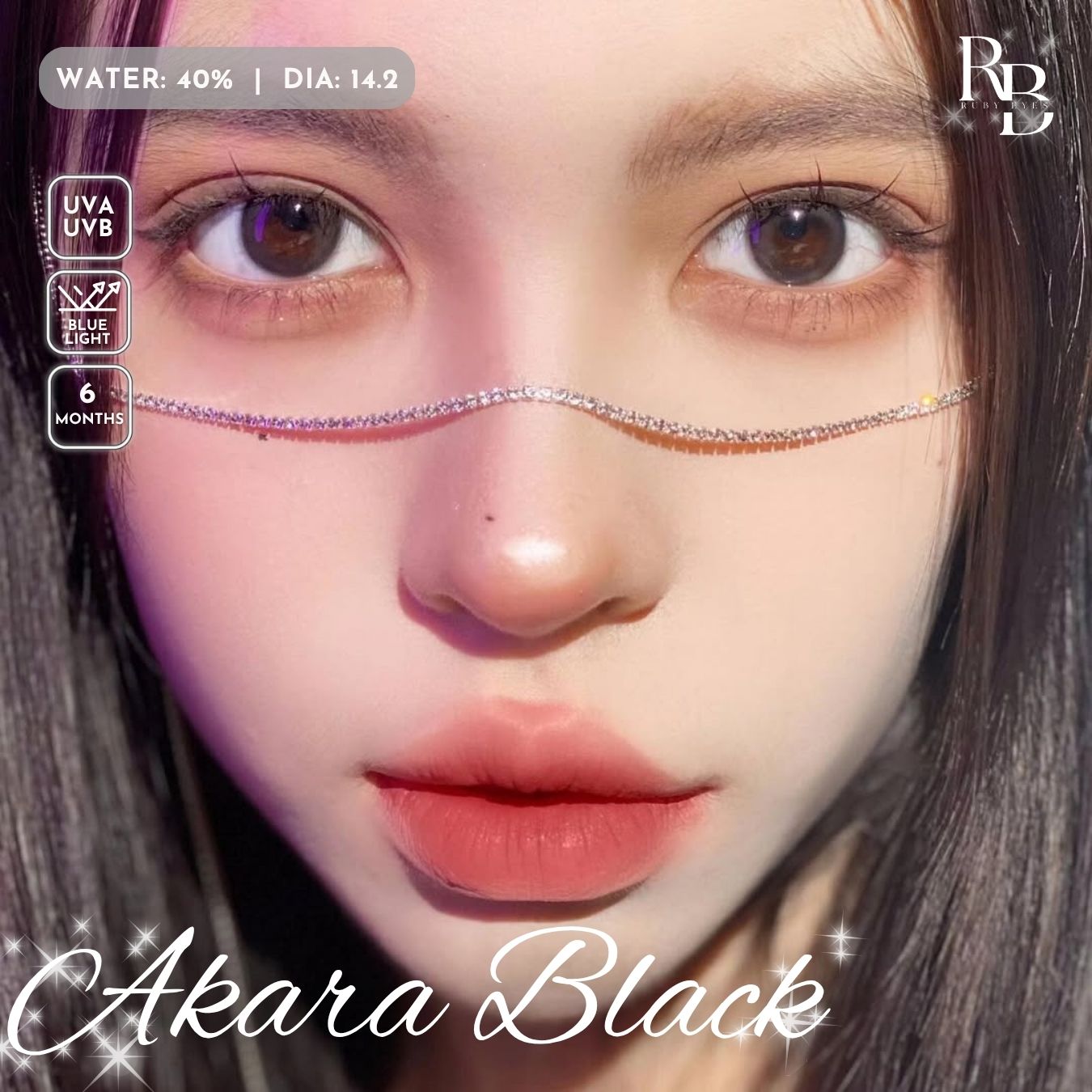 Kính Áp Tròng Dreamoon Màu Đen Akara Black 14.2mm