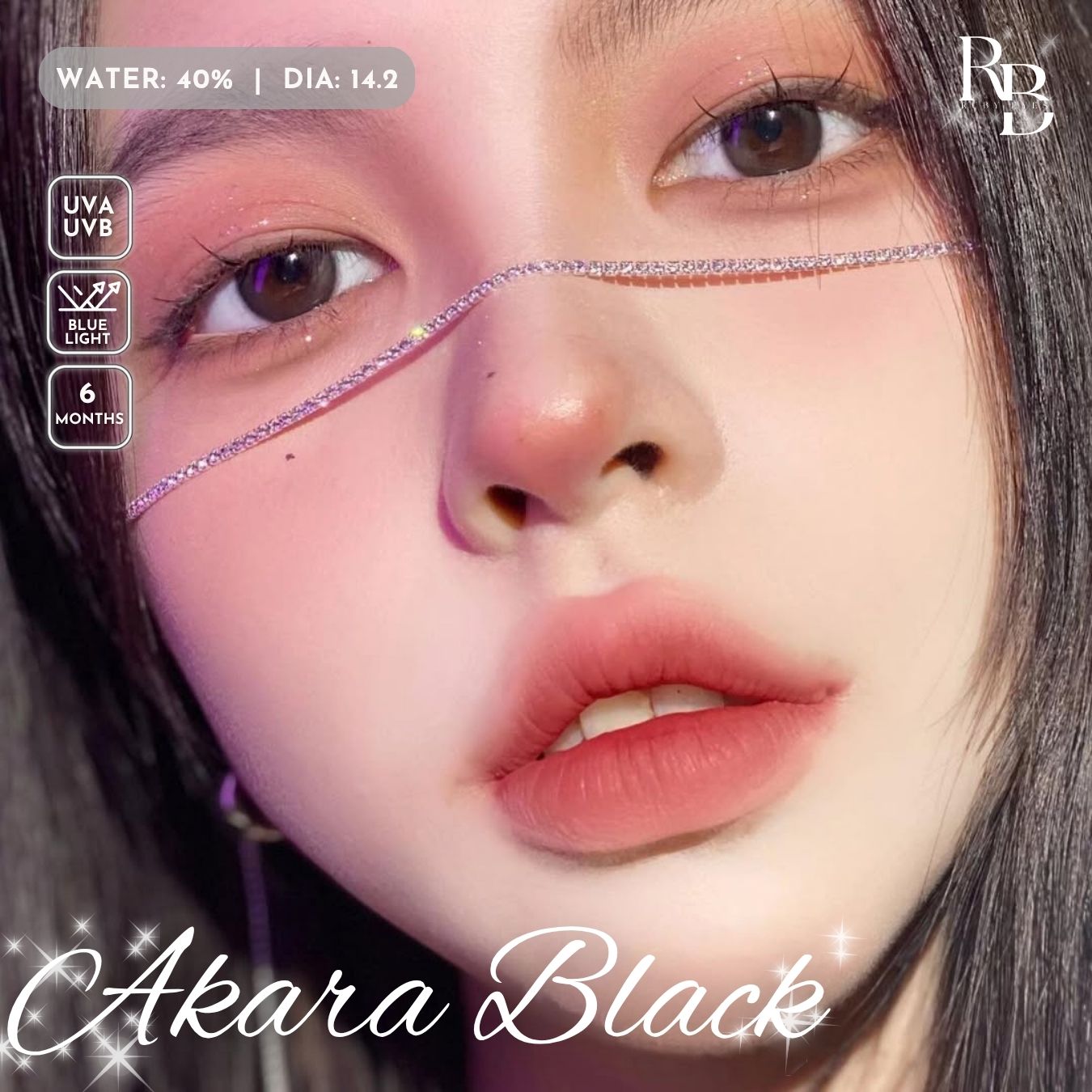 Kính Áp Tròng Dreamoon Màu Đen Akara Black 14.2mm