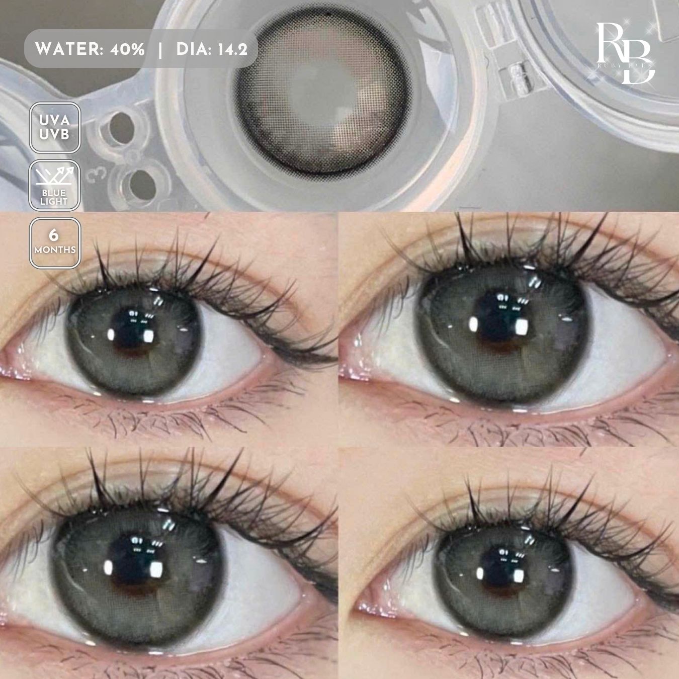 Kính Áp Tròng Màu Xám Sliver Gray