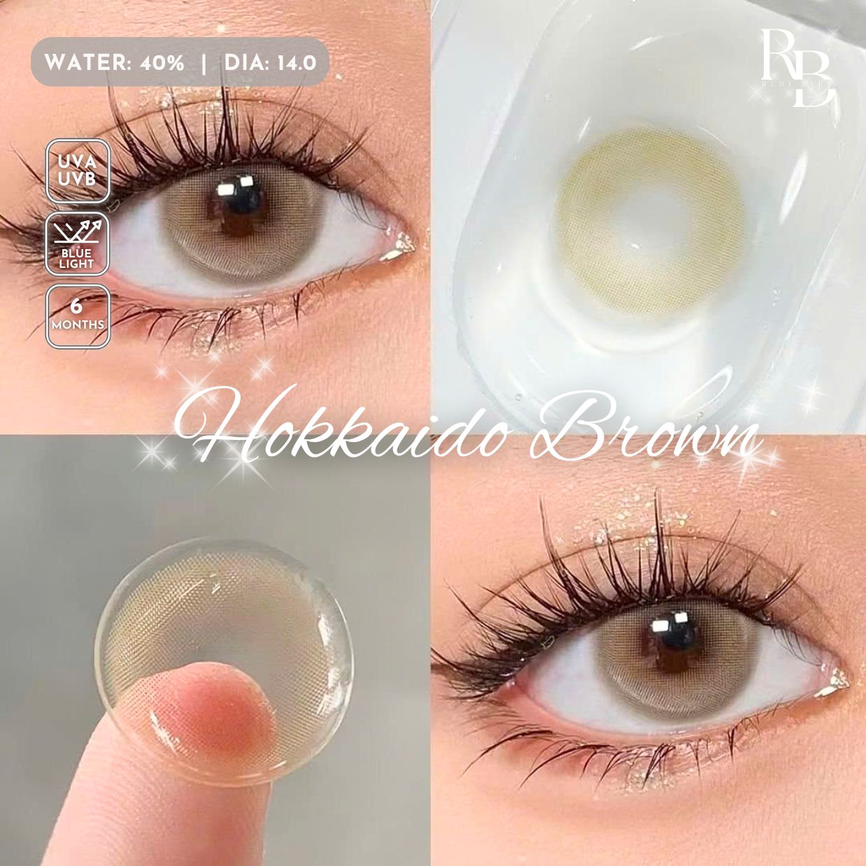 Kính Áp Tròng Màu Nâu Hokkaido Brown