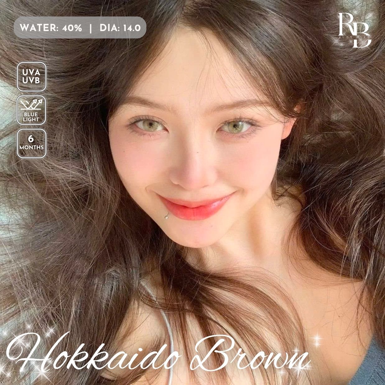 Kính Áp Tròng Màu Nâu Hokkaido Brown