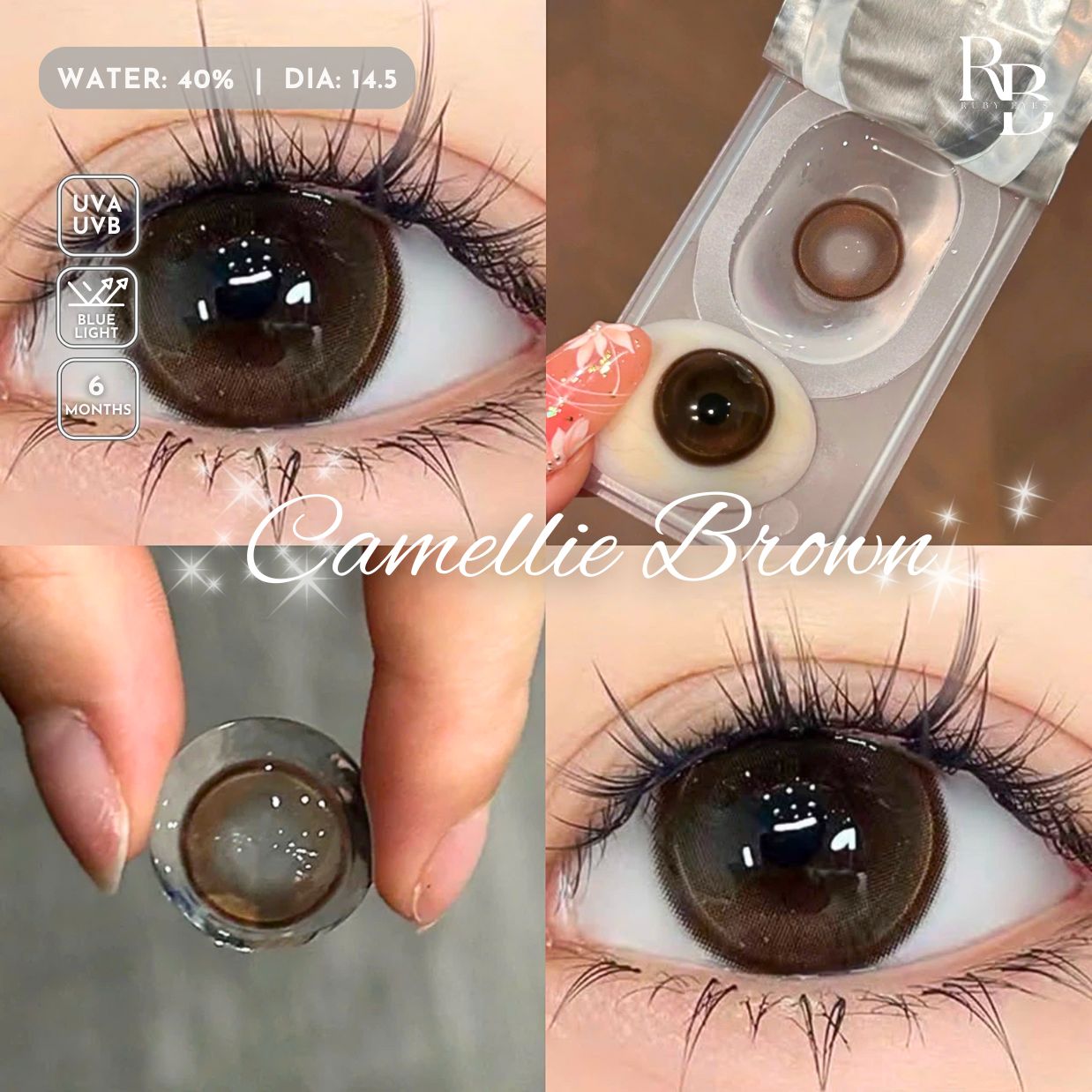Kính Áp Tròng Màu Nâu Camellie Brown