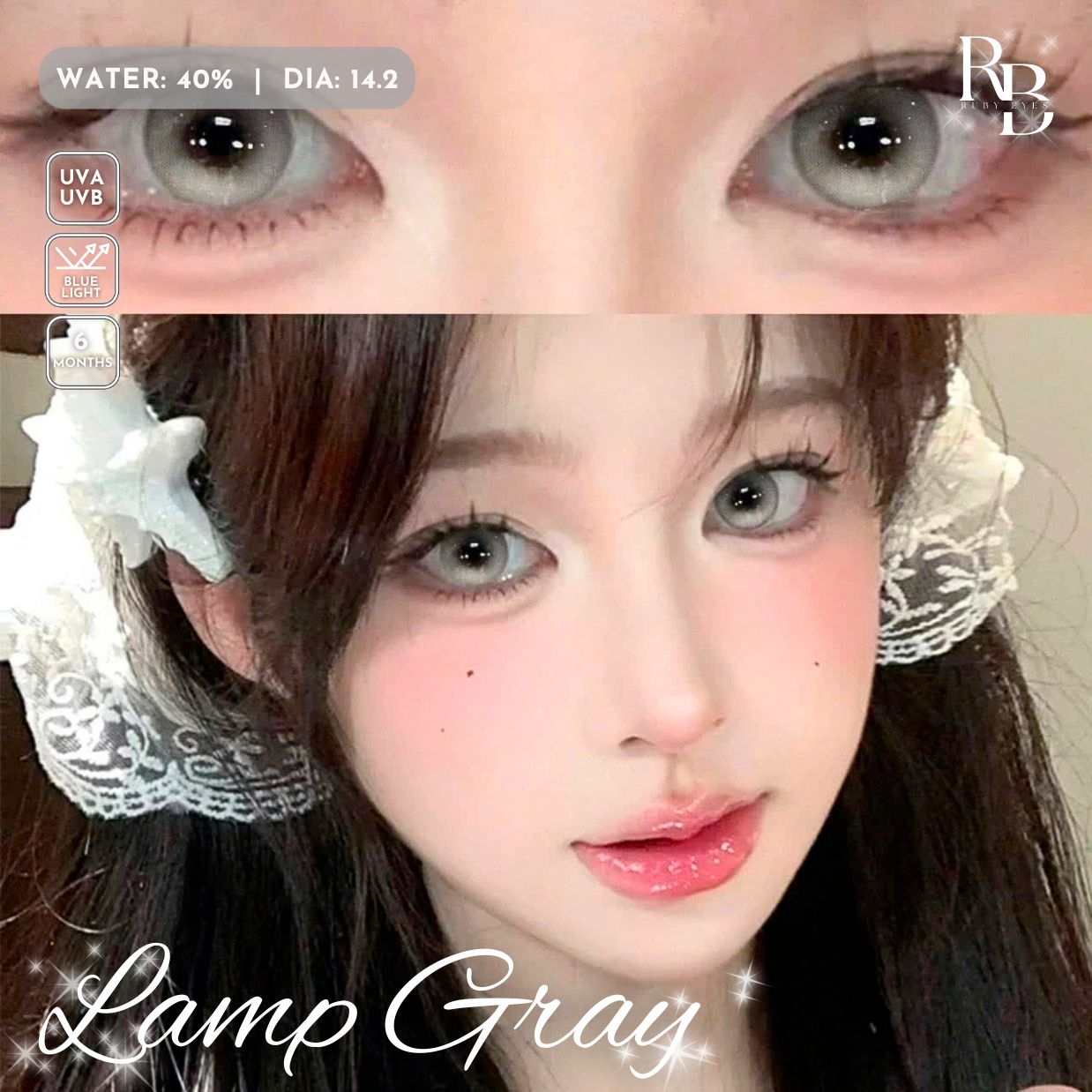 Kính Áp Tròng Màu Xám Lamp Gray