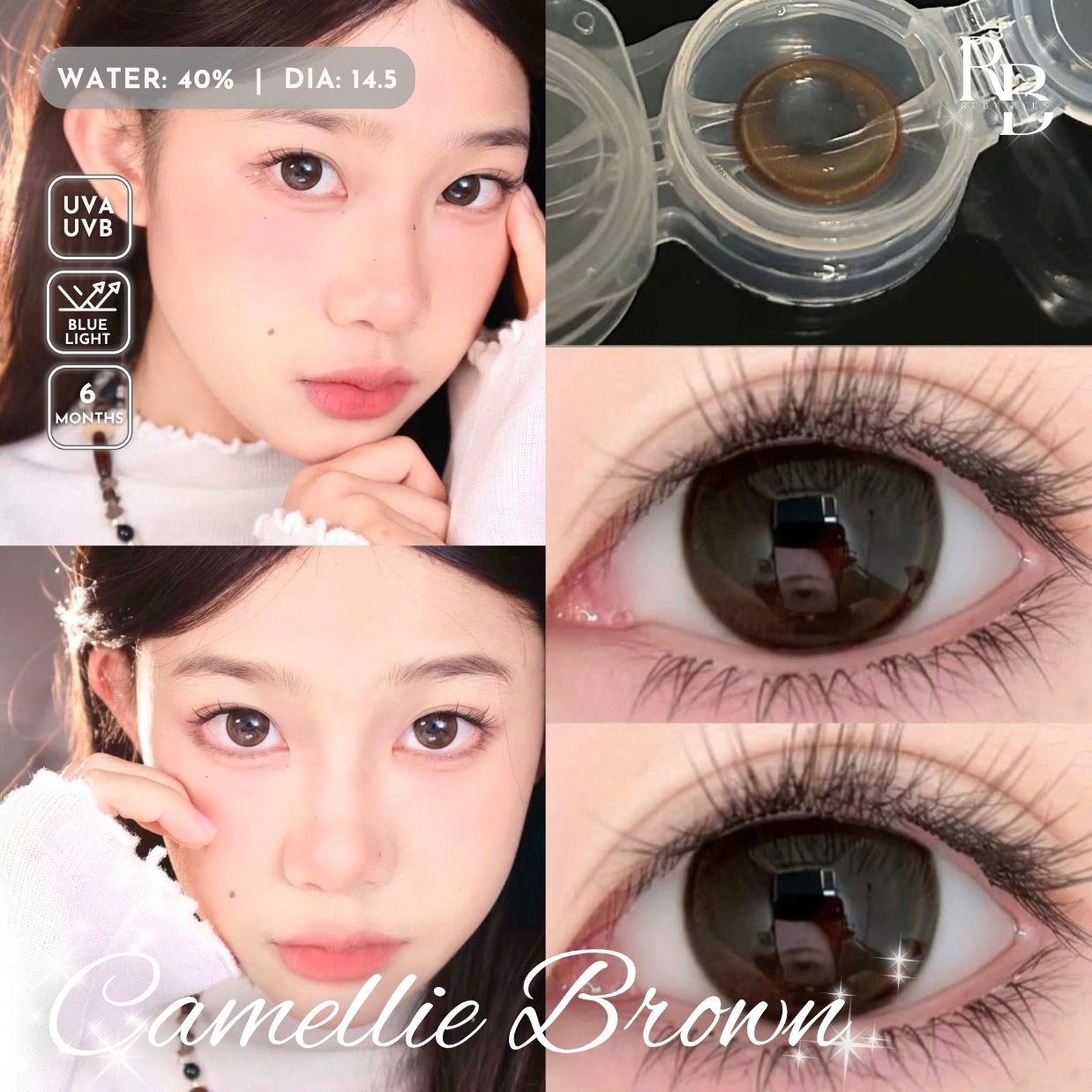 Kính Áp Tròng Màu Nâu Camellie Brown