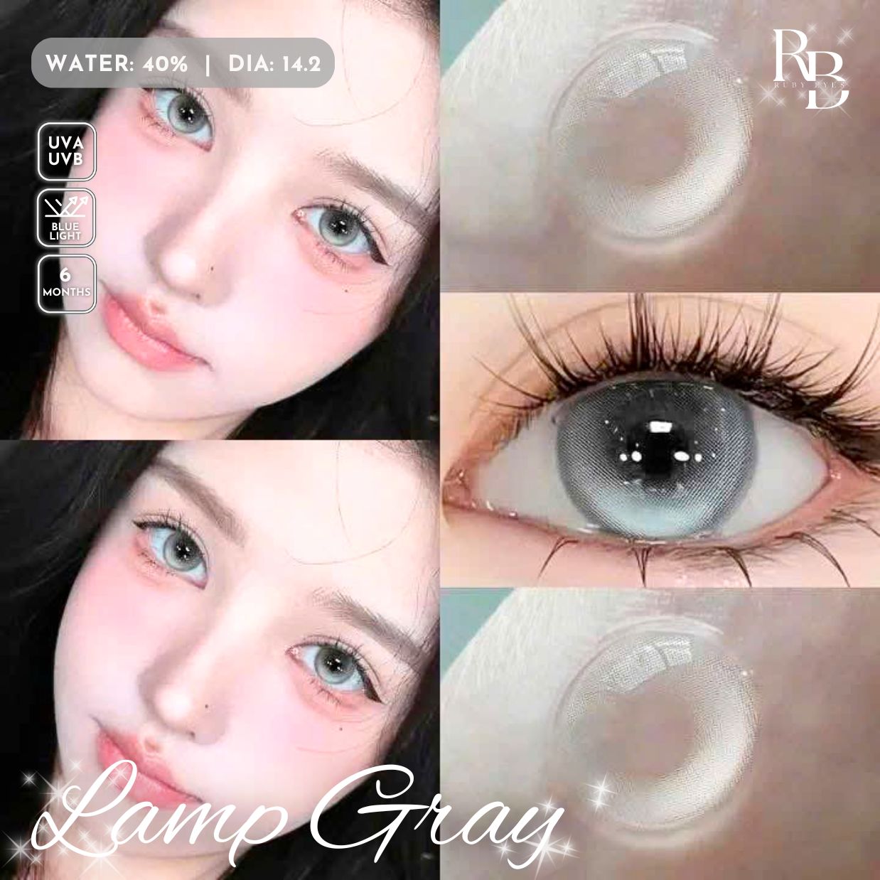 Kính Áp Tròng Màu Xám Lamp Gray