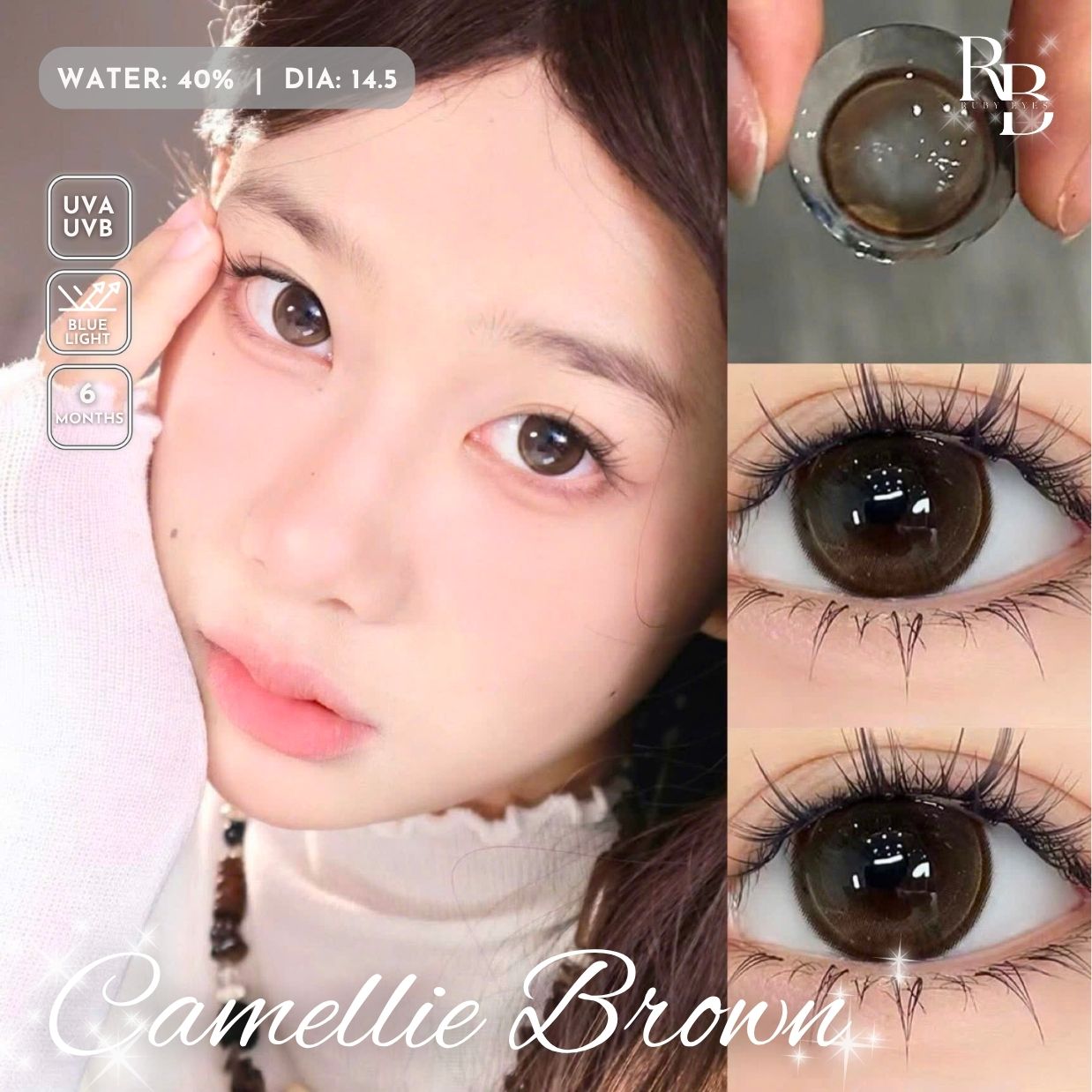 Kính Áp Tròng Màu Nâu Camellie Brown