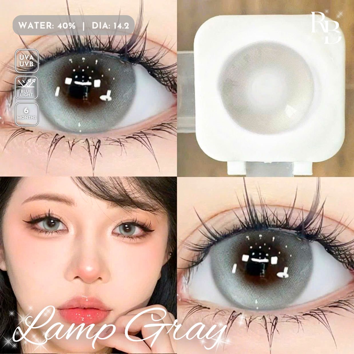 Kính Áp Tròng Màu Xám Lamp Gray
