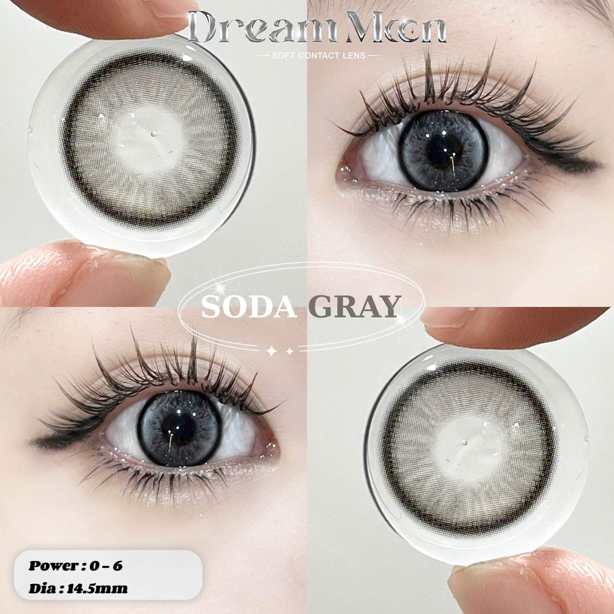 Kính Áp Tròng Dreamoon Màu Xám Soda Gray