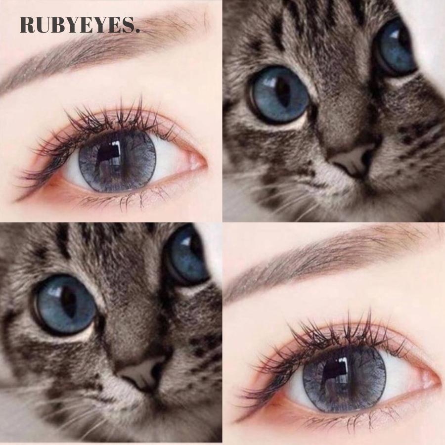 Kính Áp Tròng Ruby Eyes 0 Độ Màu Xám Tommy Gray