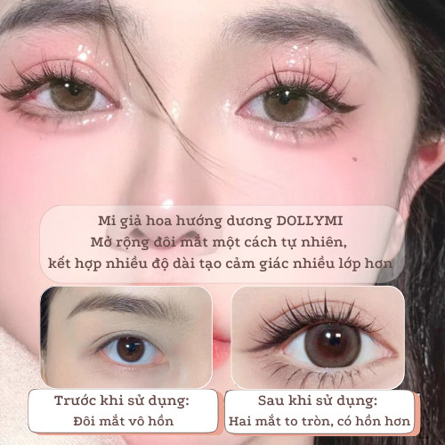 Mi Giả Tách Sợi Dollymi Hướng Dương Kèm Nhíp + Keo