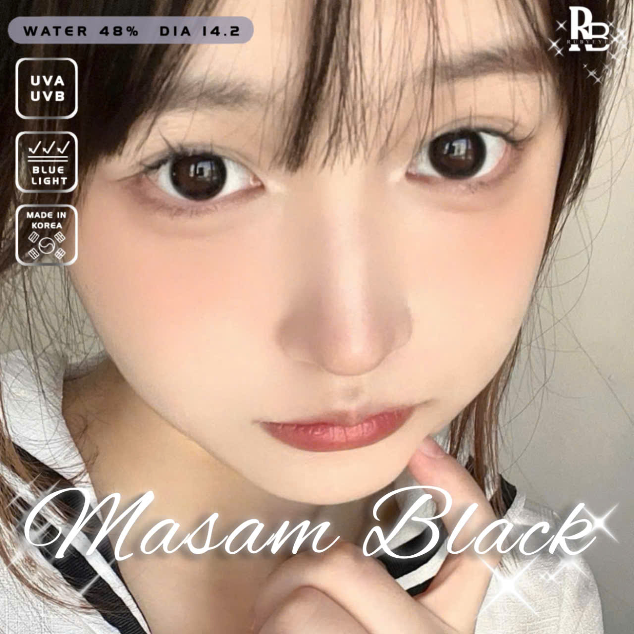 Kính Áp Tròng Ruby Eyes Màu Đen Masam Black