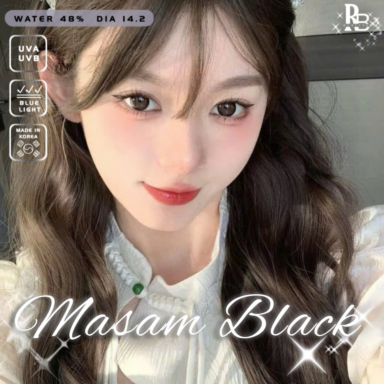 Kính Áp Tròng Ruby Eyes Màu Đen Masam Black