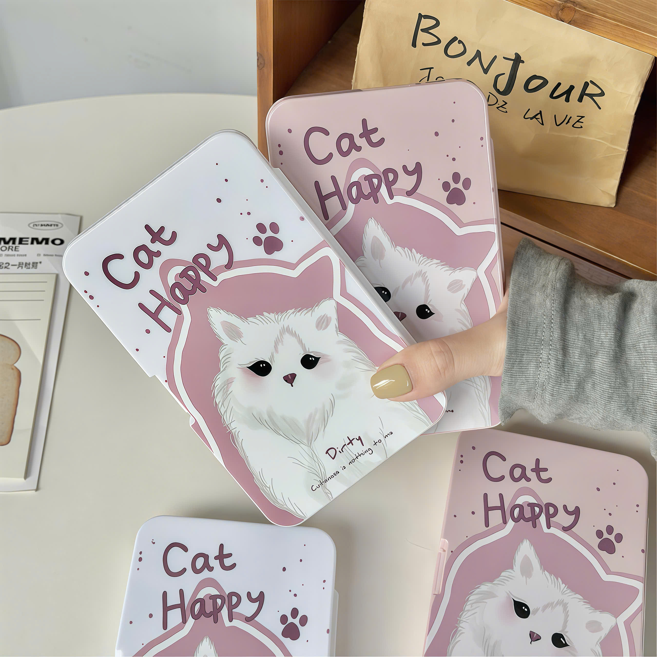 Khay Đựng 6 Cặp Lens Cat Happy
