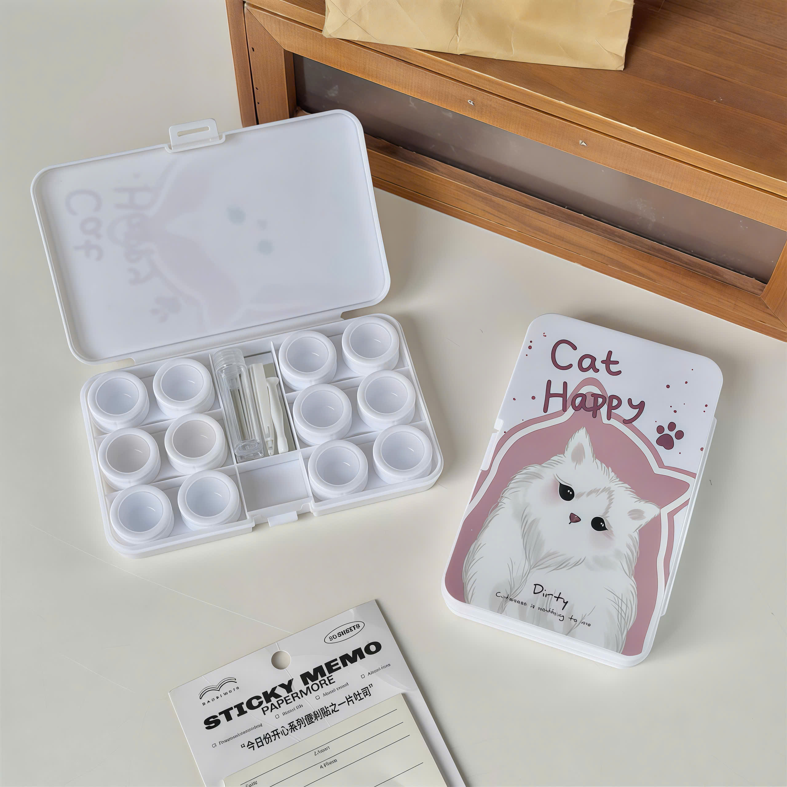 Khay Đựng 6 Cặp Lens Cat Happy